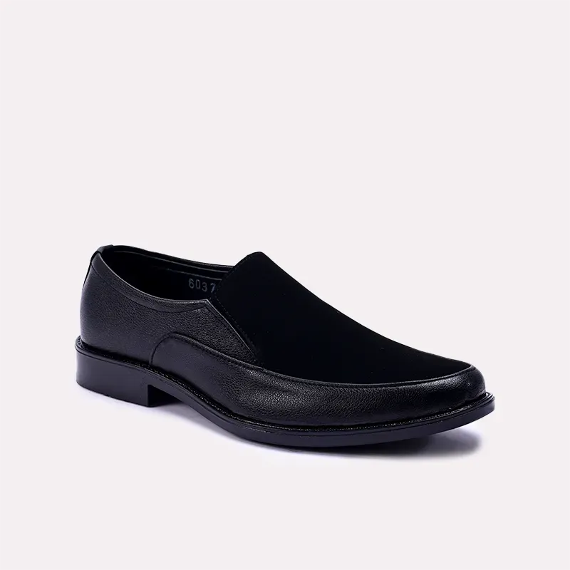 Quincy Black Formal Velvet Shoes 0111111 Groom Match Style Sharp