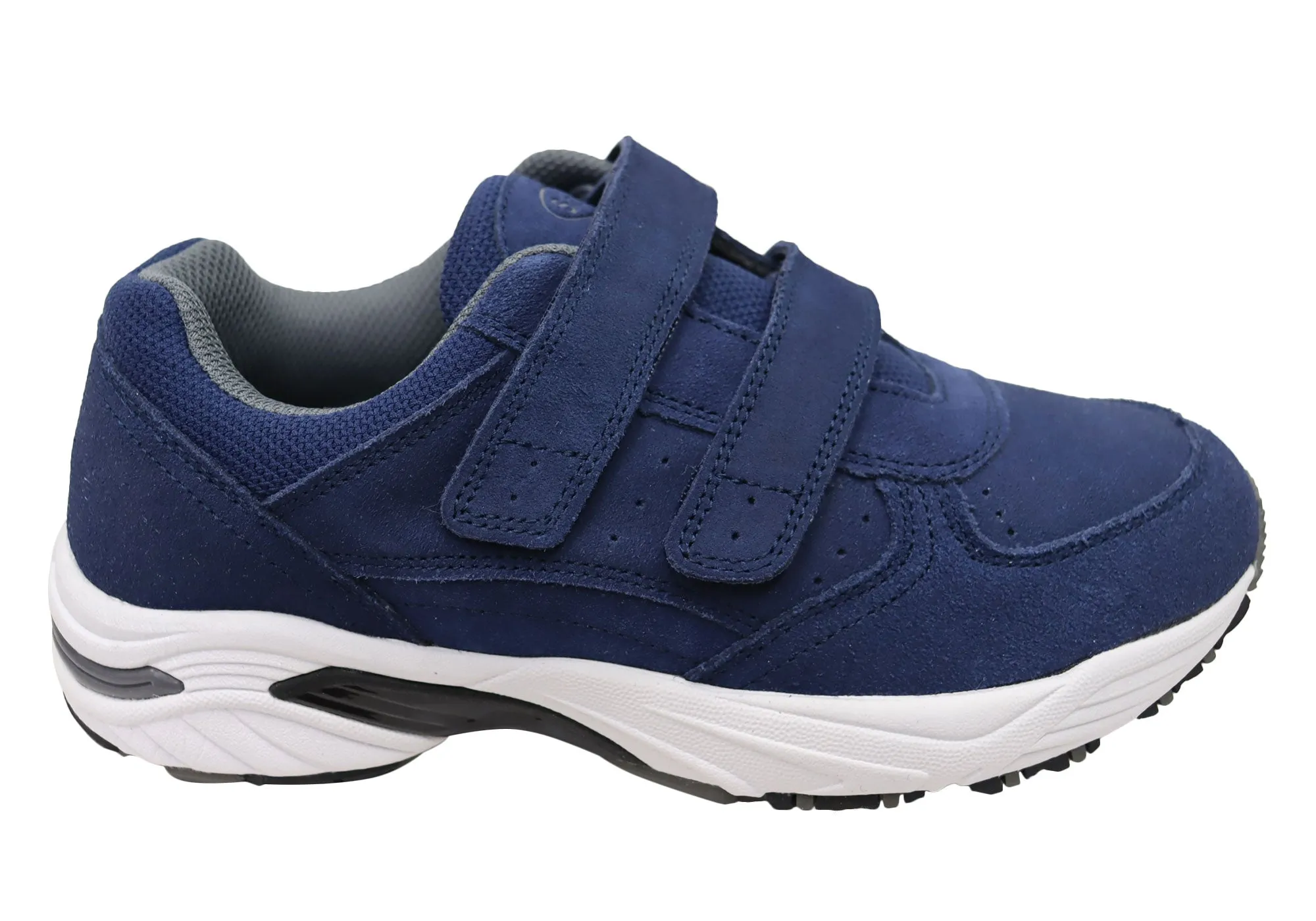 Scholl Orthaheel Amaze Mens Leather Comfortable Adjustable Strap Shoes Athletic Purpose
