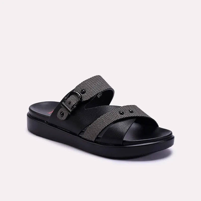 Outdoor Vibe Black Comfy Casual Slippers 0413325