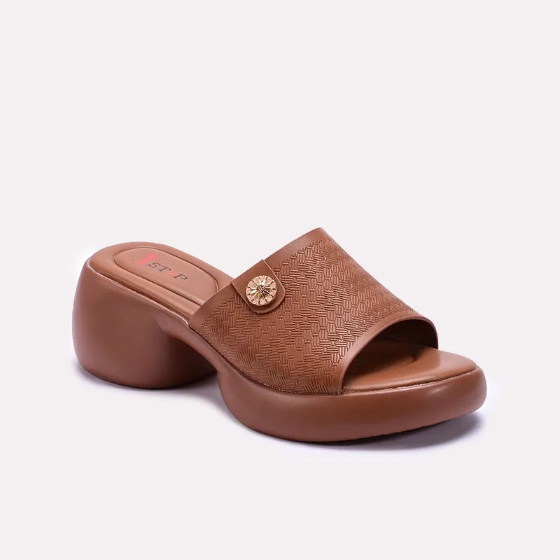 Comfort Technology Effortless Fit Sandals Mustard Chunky Casual Slippers 0413245