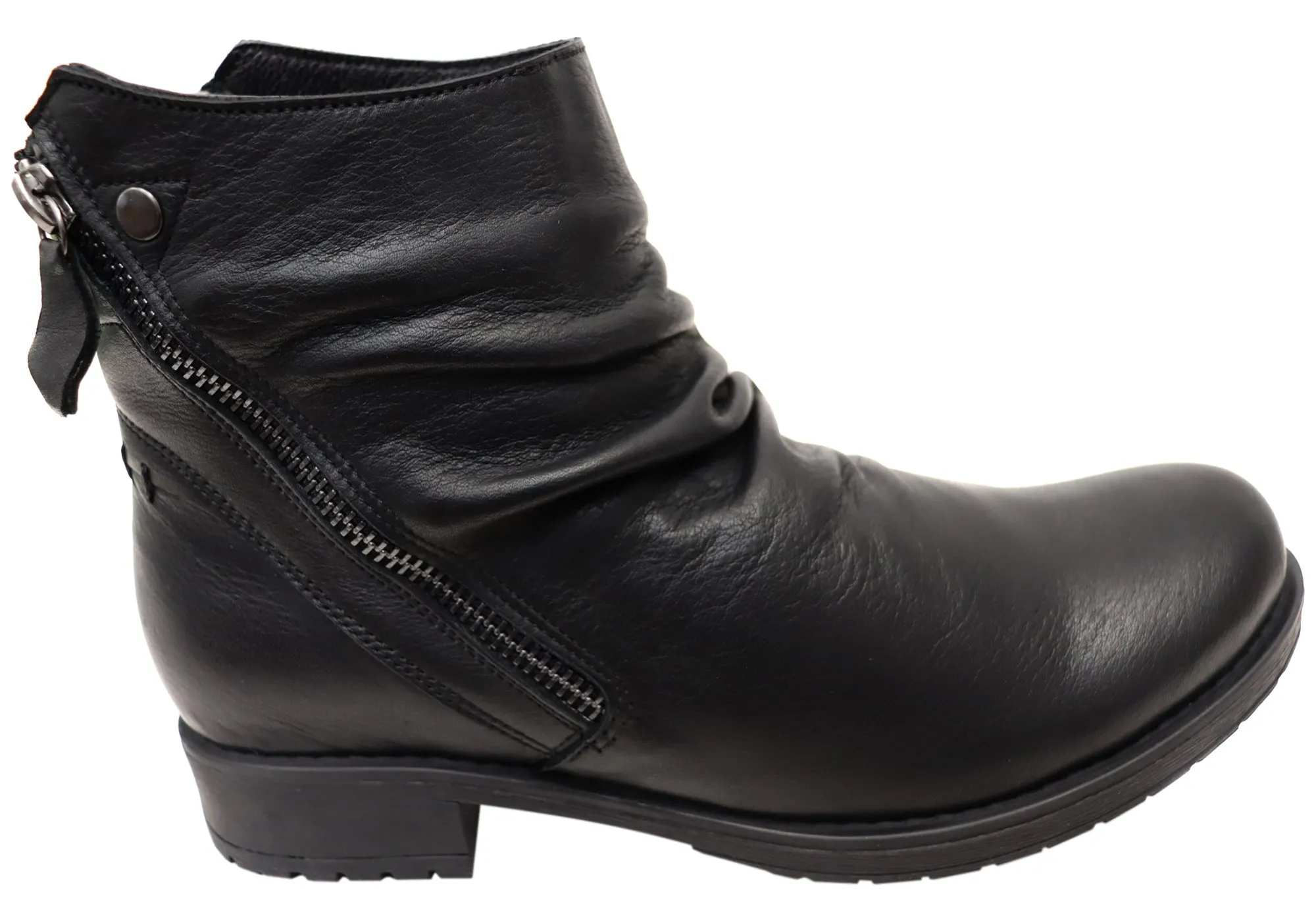 Orizonte Castle Womens European Comfortable Leather Ankle Boots Anti Odor Urban Commute Cold Proof