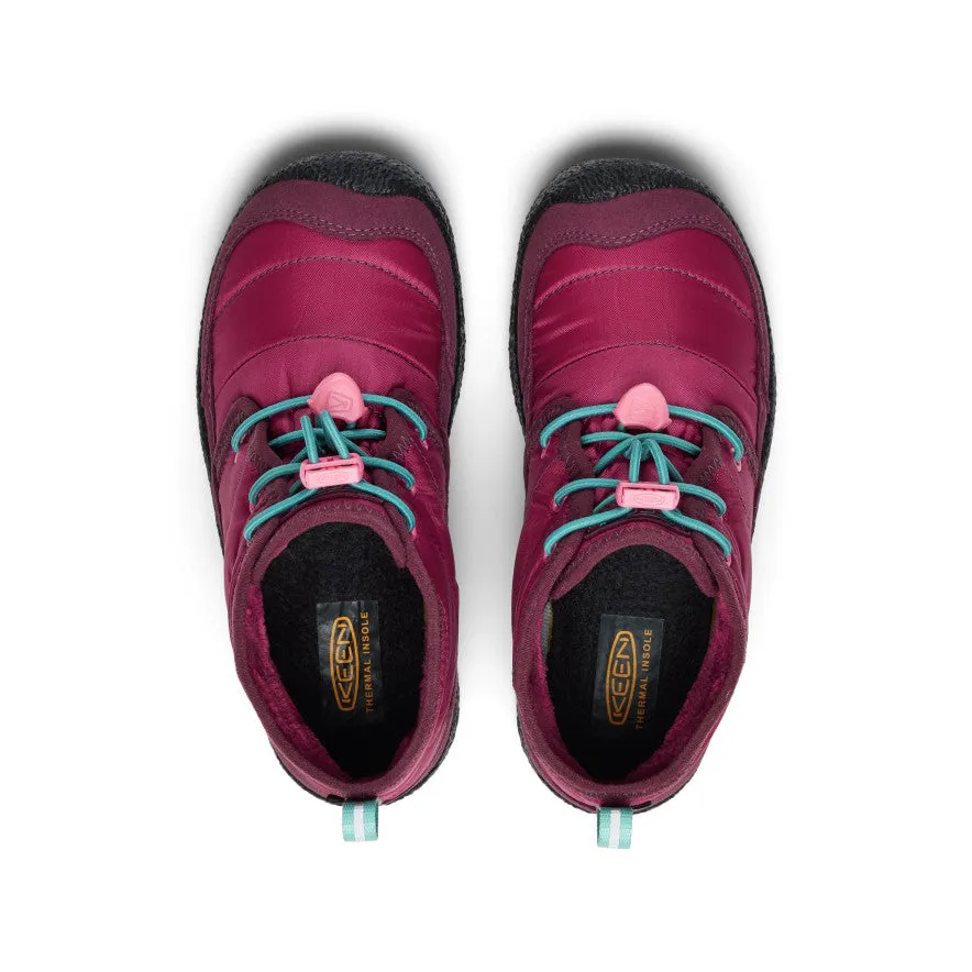 Big Kids' Howser II Waterproof Chukka  |  Beaujolais/Pool Blue Weatherproof Quick Comfort