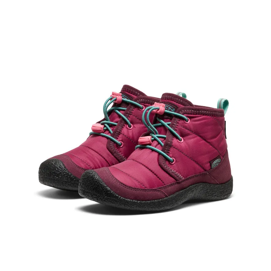 Big Kids' Howser II Waterproof Chukka  |  Beaujolais/Pool Blue Step Control