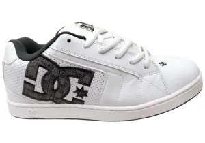 Quiet Traction Balanced feel DC Shoes Mens Comfortable Leather Net Shoes White Grey Black