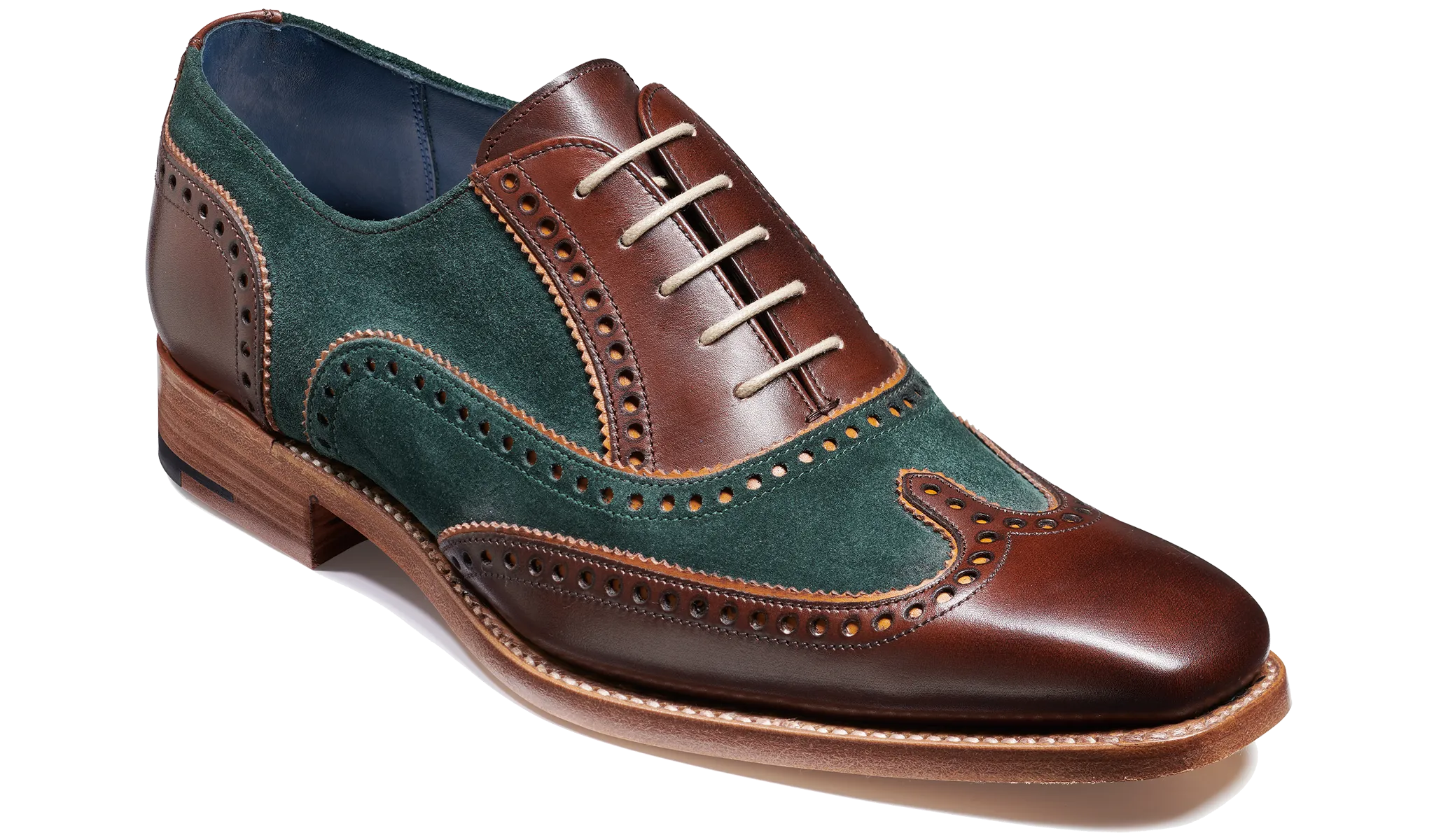 Minimal Style Spencer - Walnut Calf / Green Suede