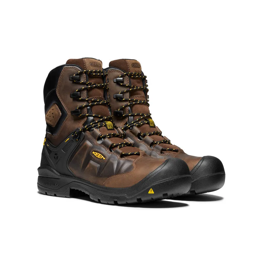 Durable Shell Outdoor Trek Knit Top Men's Dover 8" Insulated Waterproof Boot (Carbon Toe)  |  Dark Earth/Black