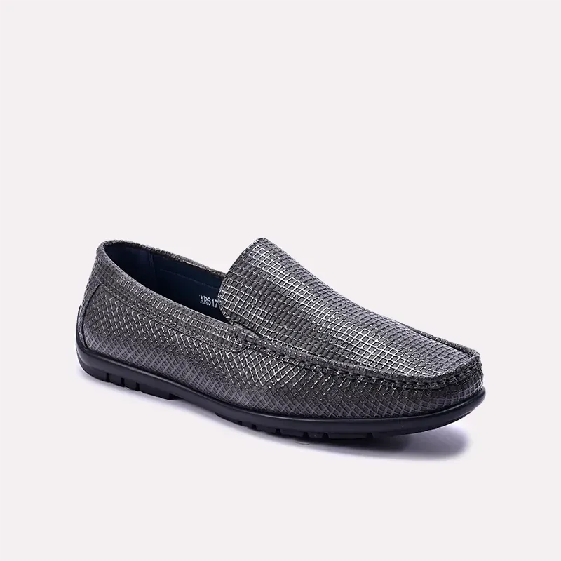 Joint Relief Yardley Gray Textured Dress Loafers 0130867