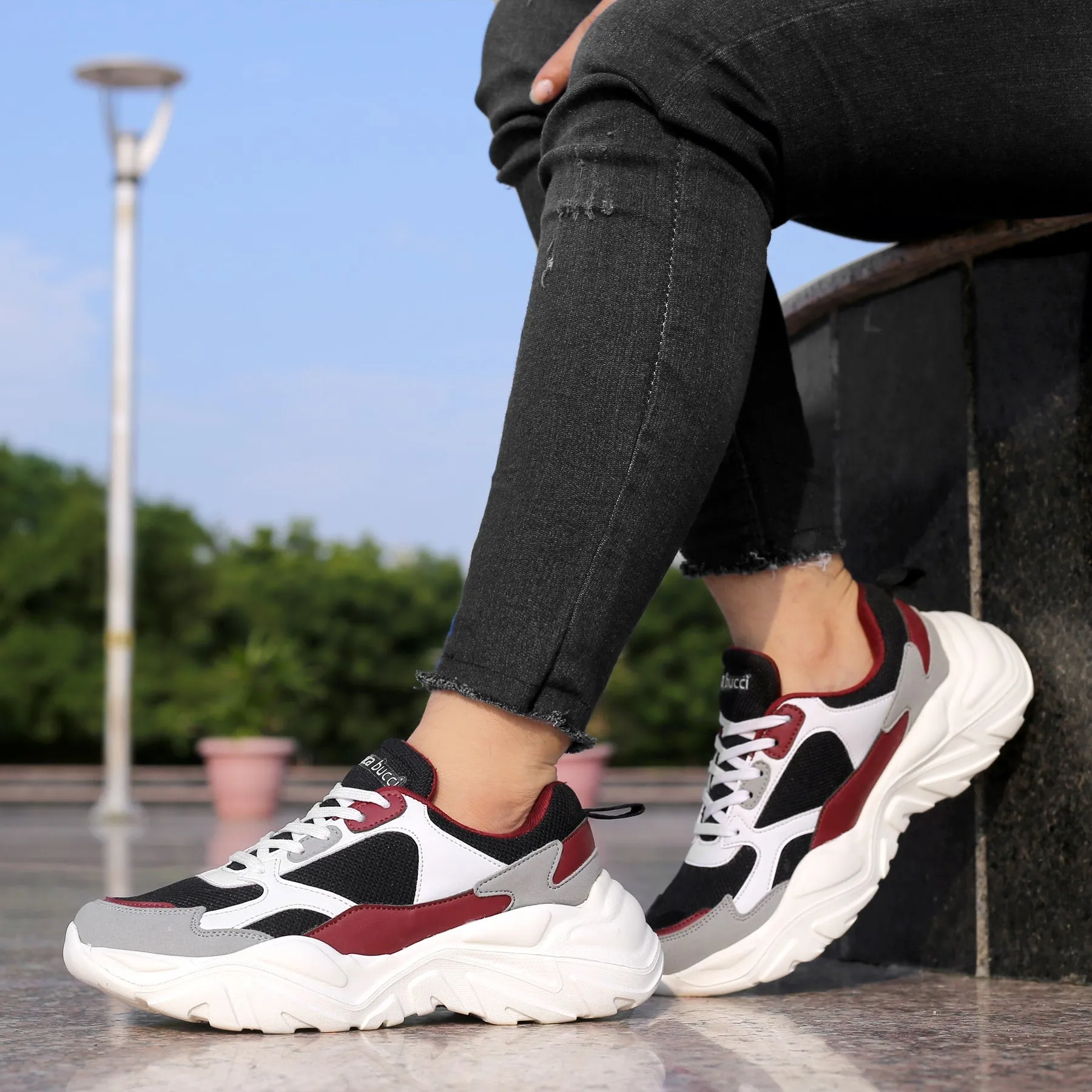 Korean Trend Bacca Bucci SPARK Low-top Platform ColorBlock Fashion Sneakers For Women | StreetWear Chunky Sneakers