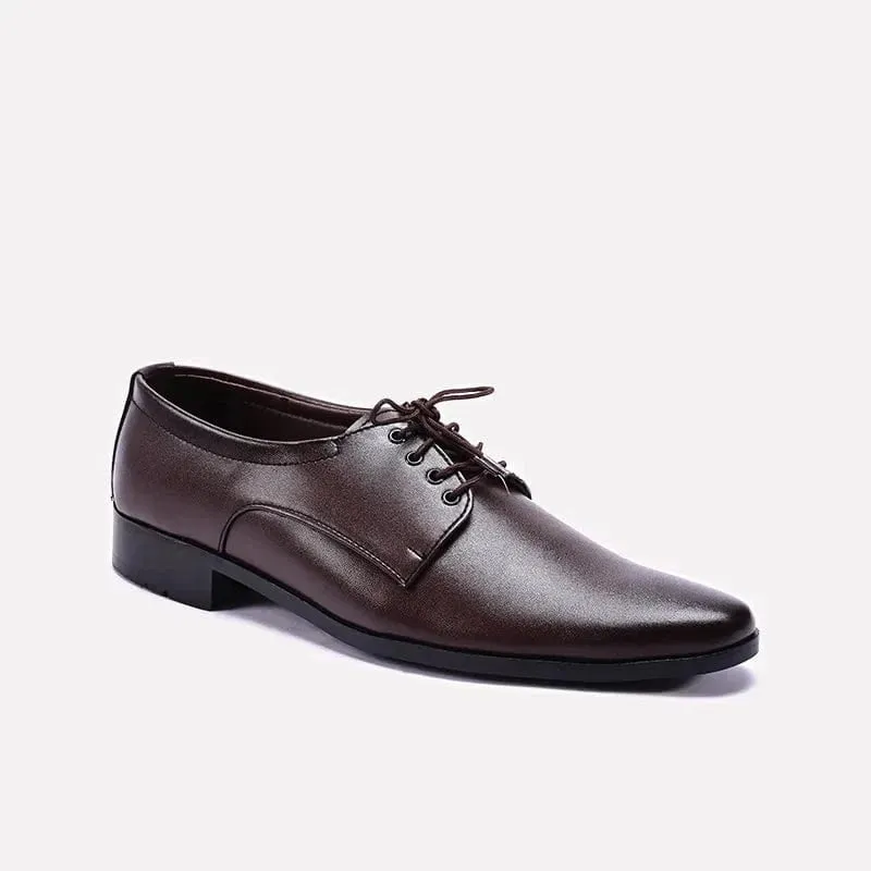 Brown Derby Shoes Men 0111360 Sharp Cut Look Sharp