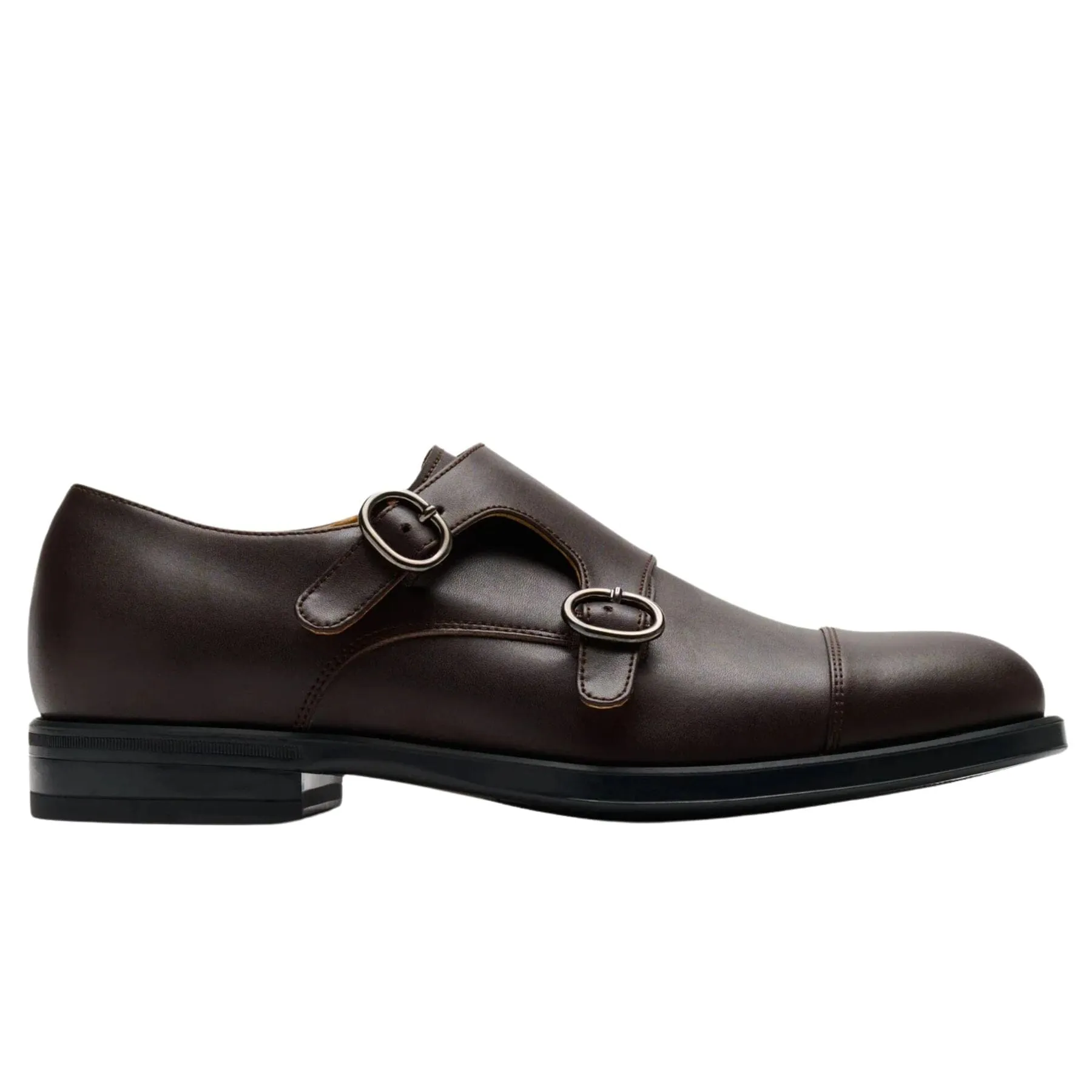Double-strap monk shoe for men by Solari Milano - black or brown Waterproof Outdoor Travel