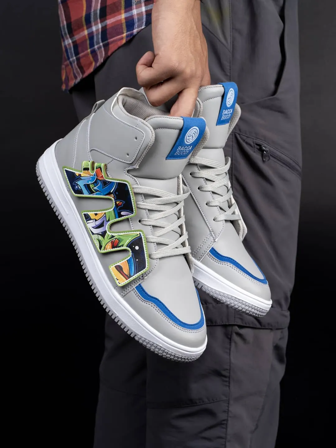 Waterproof Standing All Bacca Bucci High-Top PATCH-PLAY Men's Sneakers