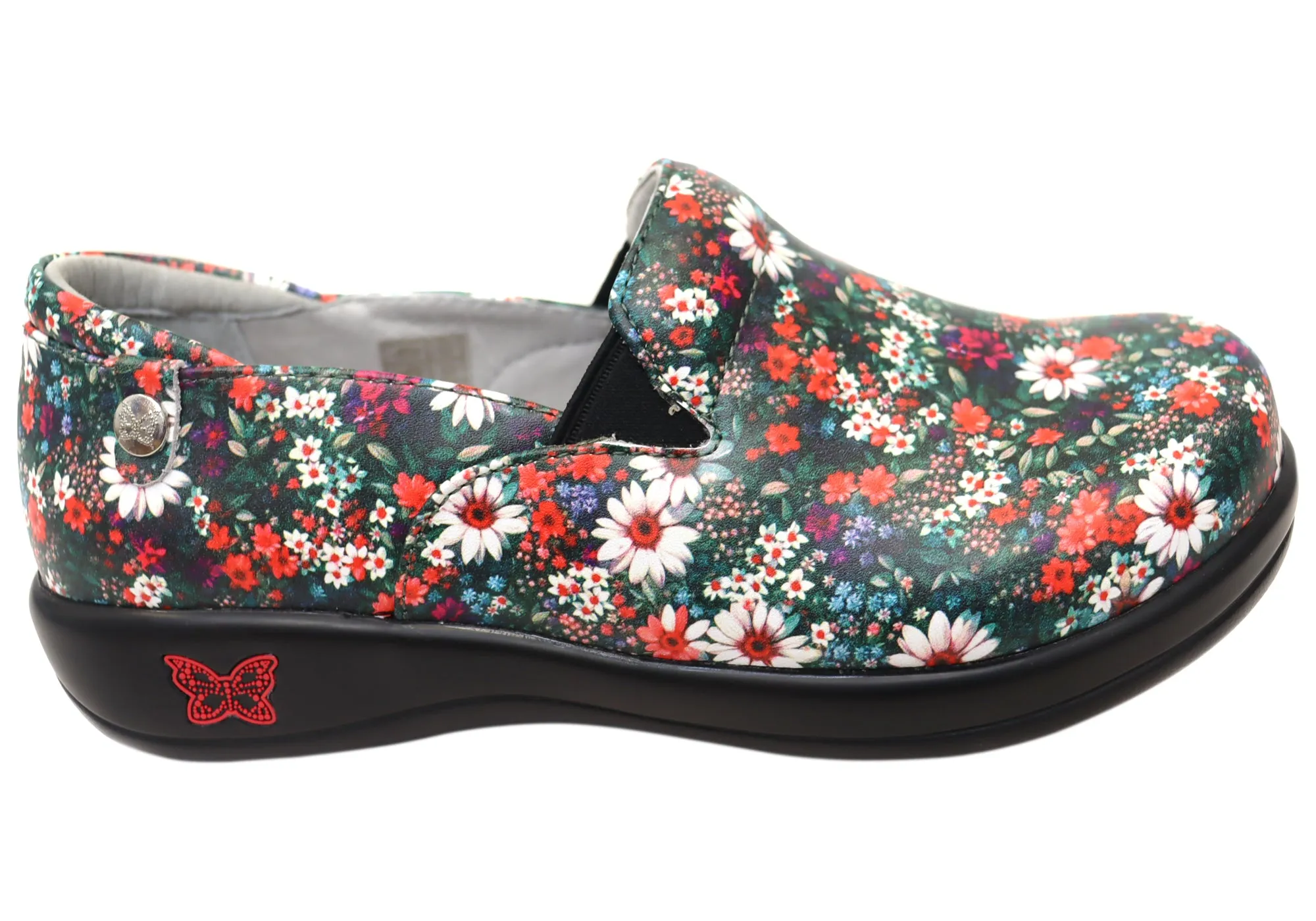 Firm Ground Alegria Keli Womens Leather Slip On Shoes Sugar N Red Spice