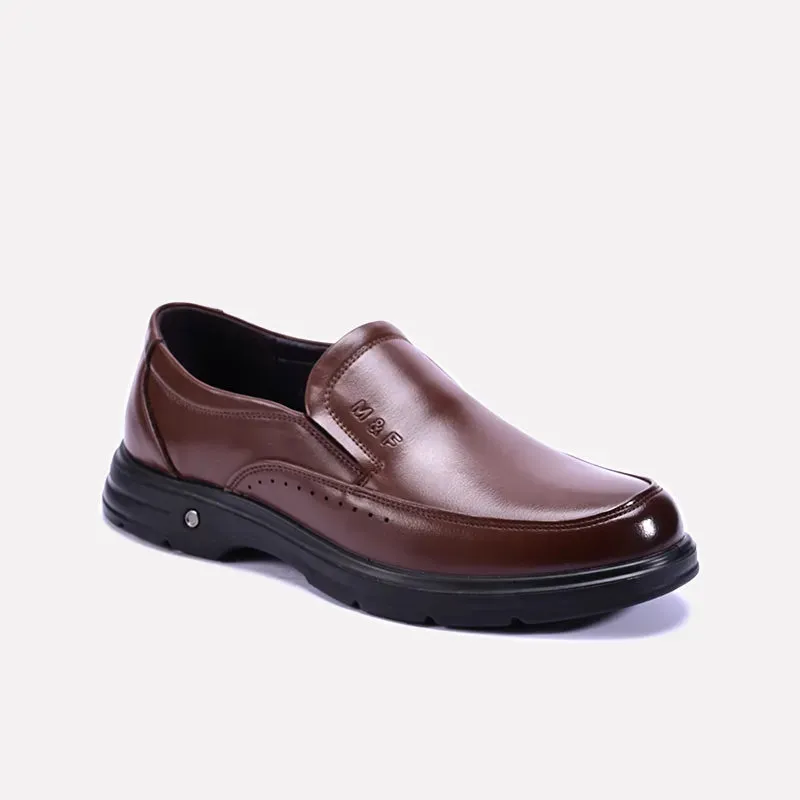 Franklin Brown Slip On Casual Shoes 0160471 Smooth Sole