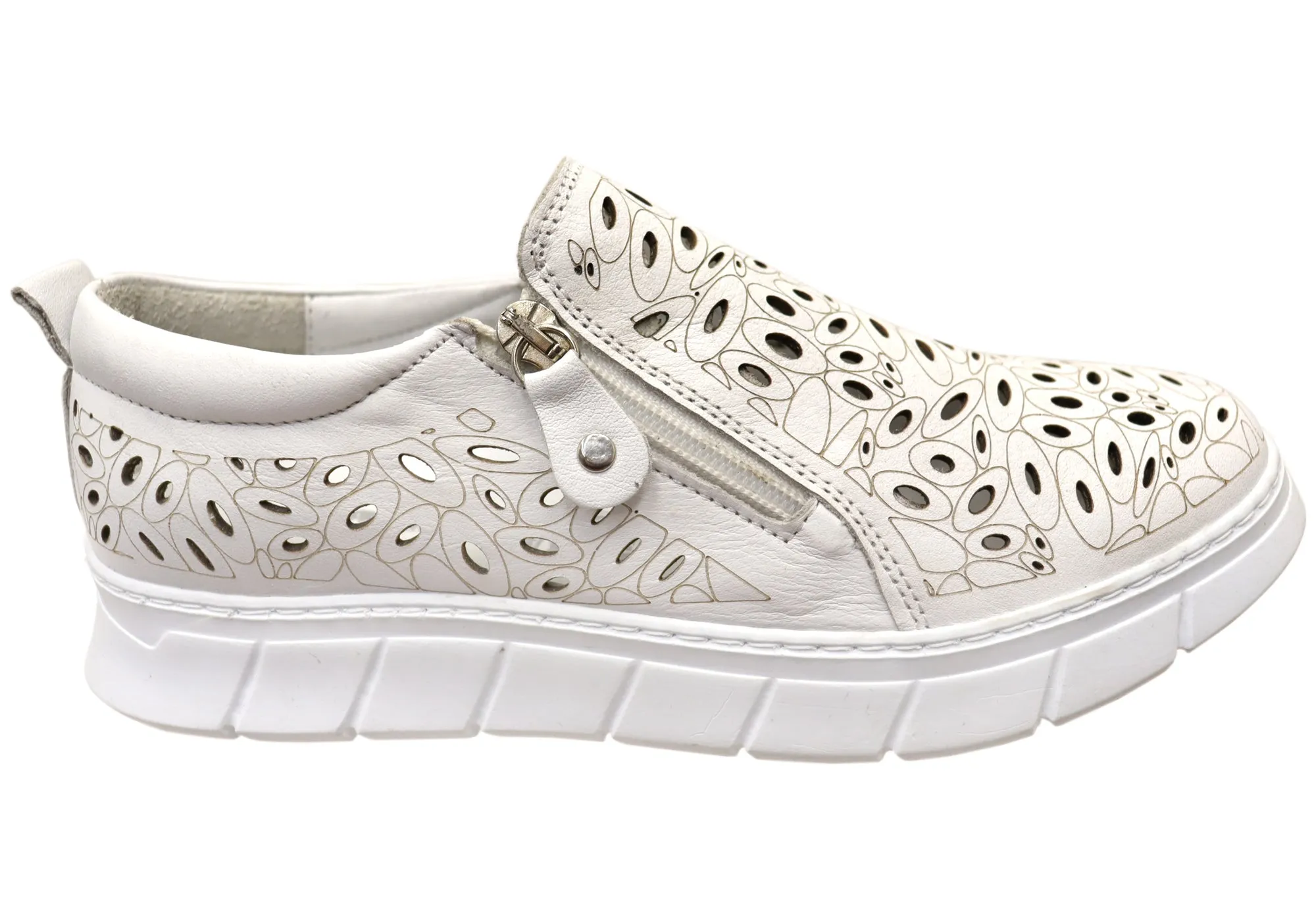 Cabello Comfort Ursula Womens Leather Shoes Made In Europe Spring Bloom Elastic