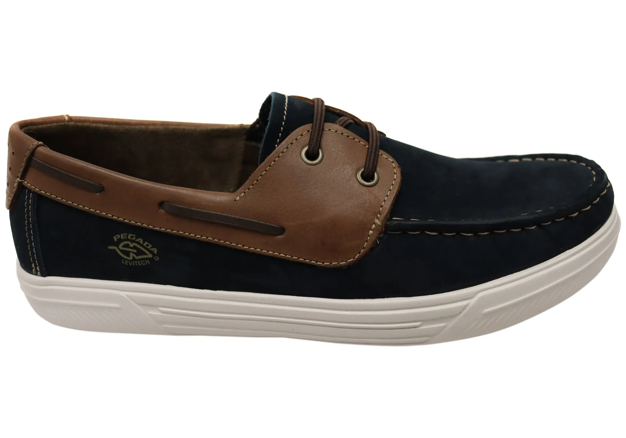 Breath Mesh Pegada Wright Mens Comfortable Leather Casual Shoes Made In Brazil