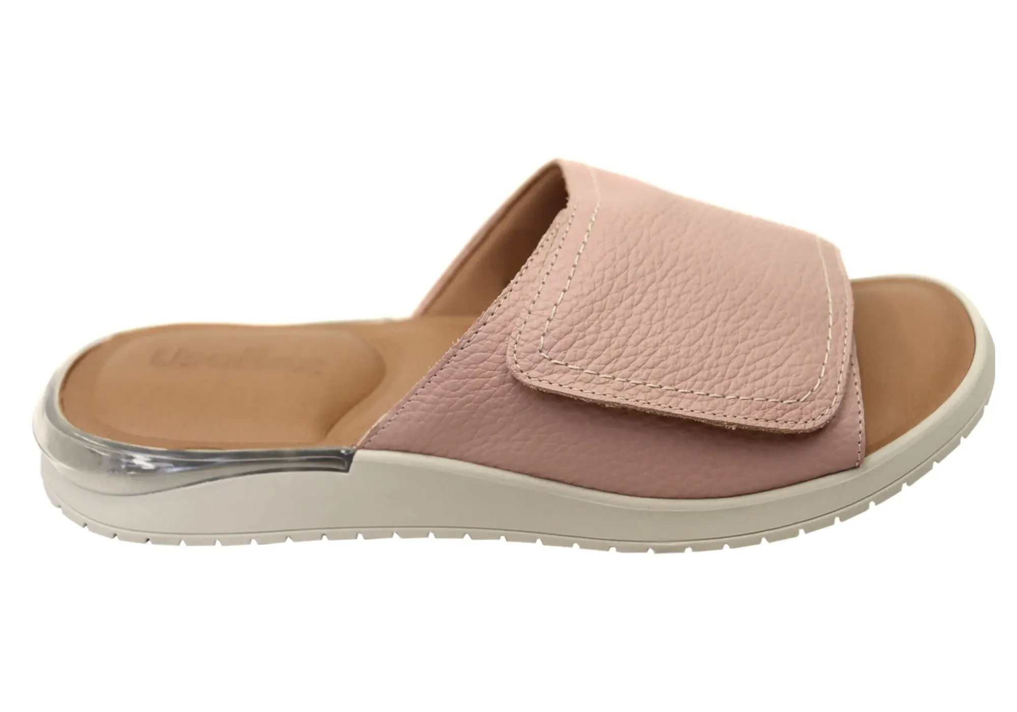 Usaflex Holiday Womens Comfortable Brazilian Leather Slides Sandals Chic Motion Sandal Maintenance