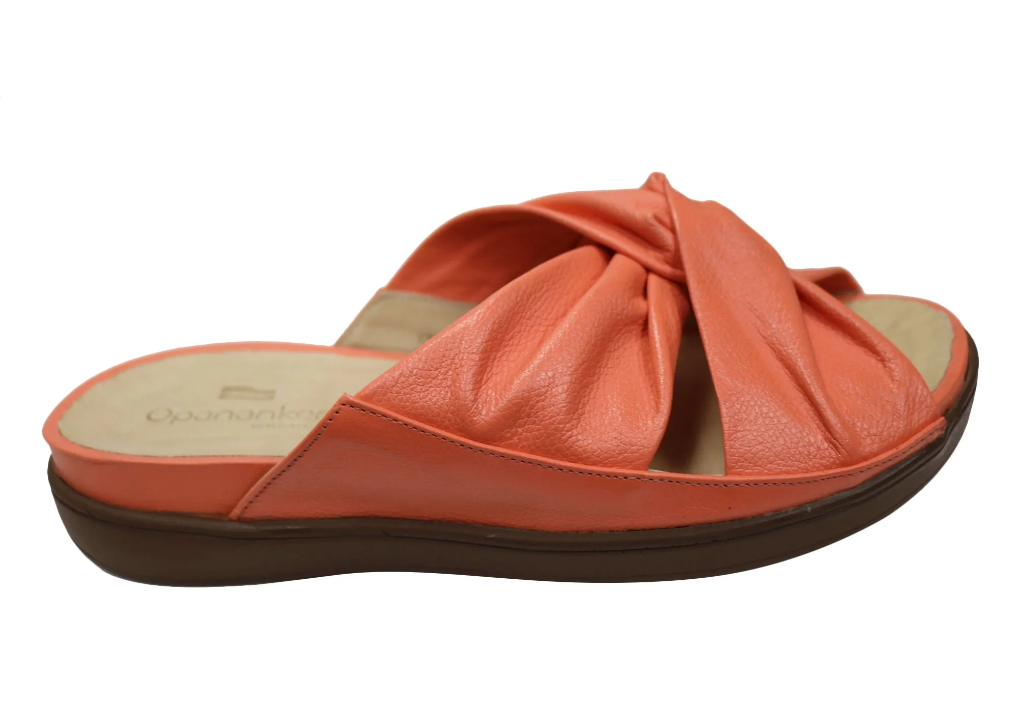 Urban Walk Opananken Brooke Womens Comfortable Leather Brazilian Slides Sandals