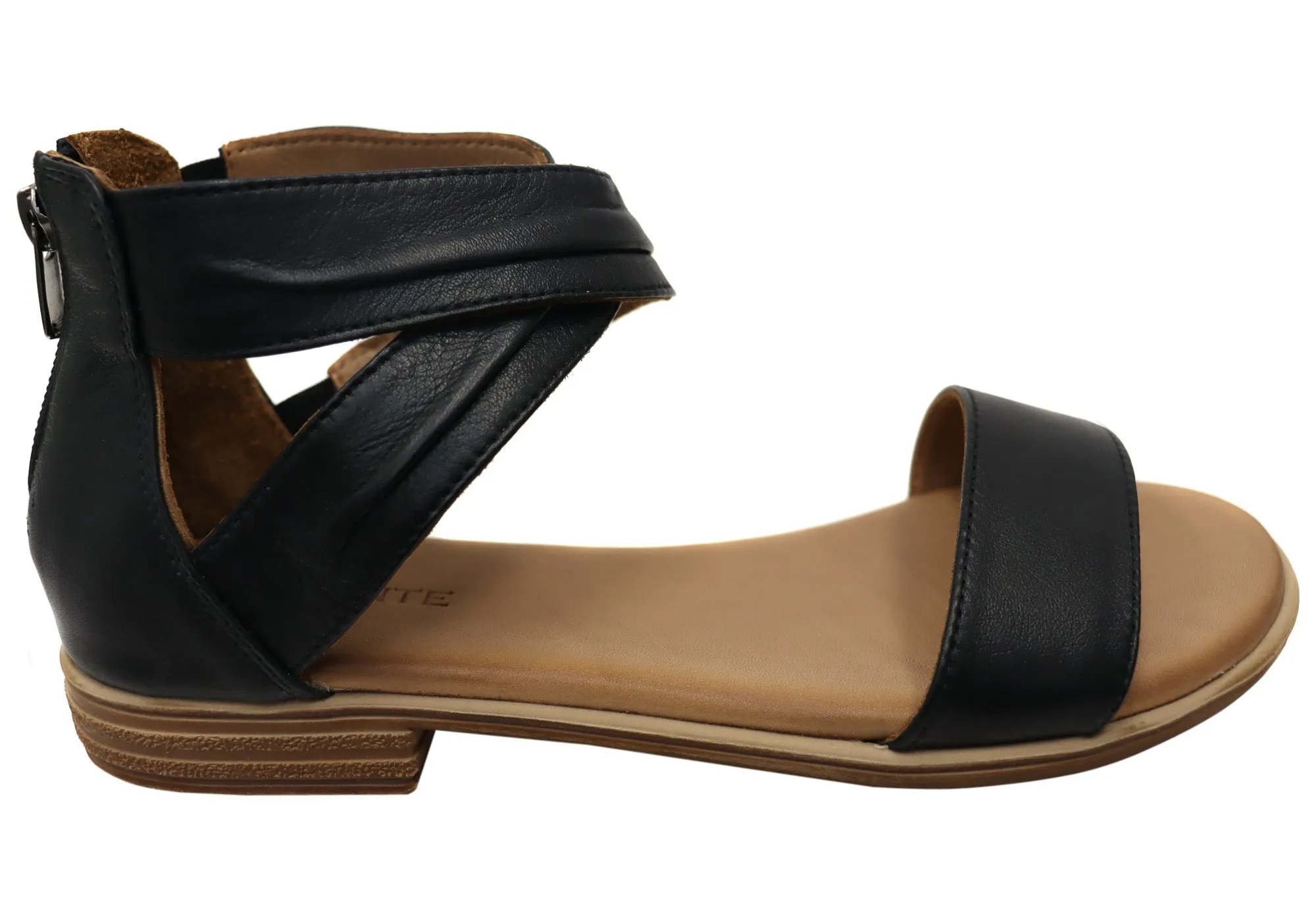 Orizonte Edithvale Womens Comfortable European Leather Sandals Light Travel Versatile Comfort
