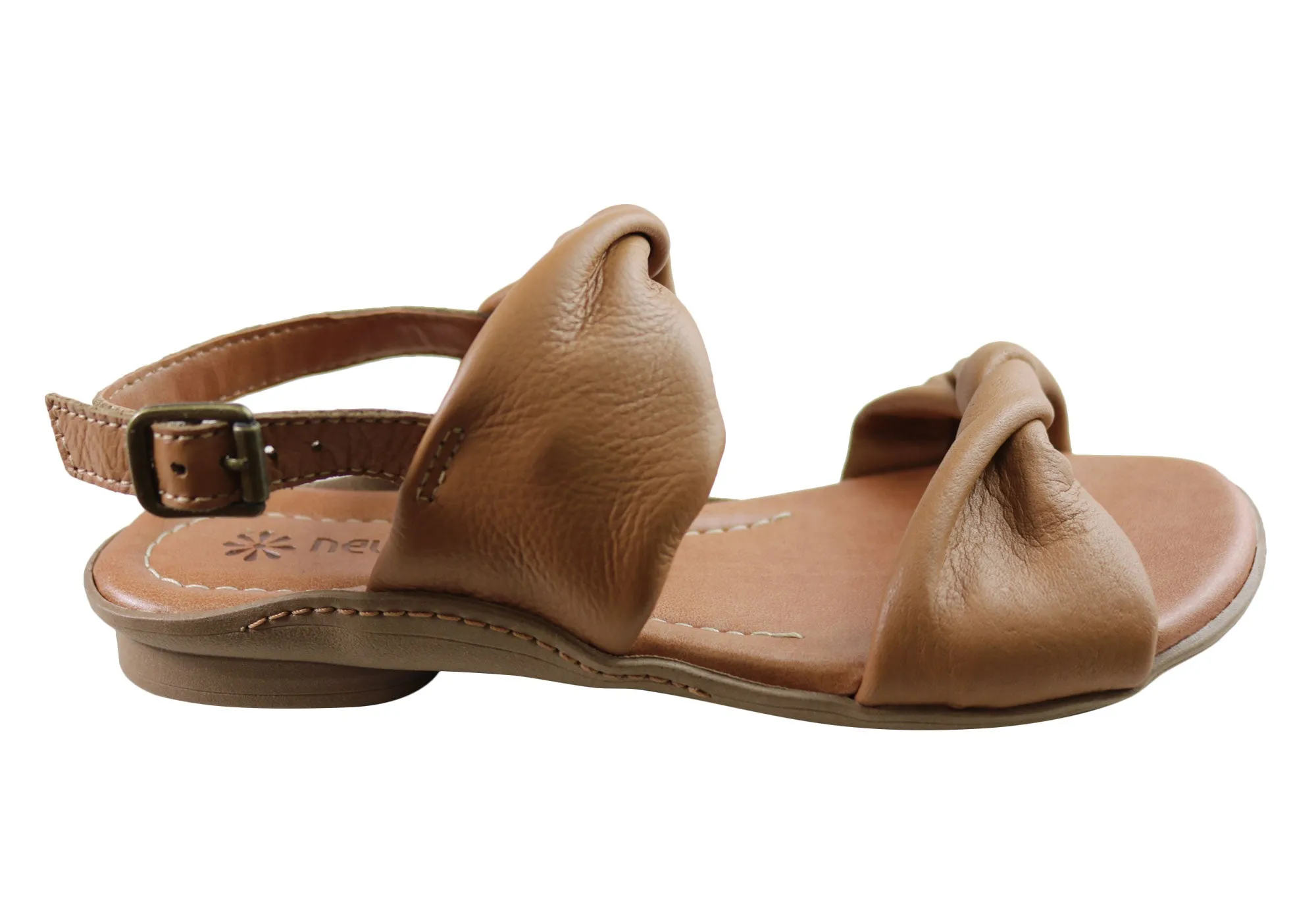 New Face Auckland Womens Comfortable Leather Sandals Made In Brazil Minimal Weight
