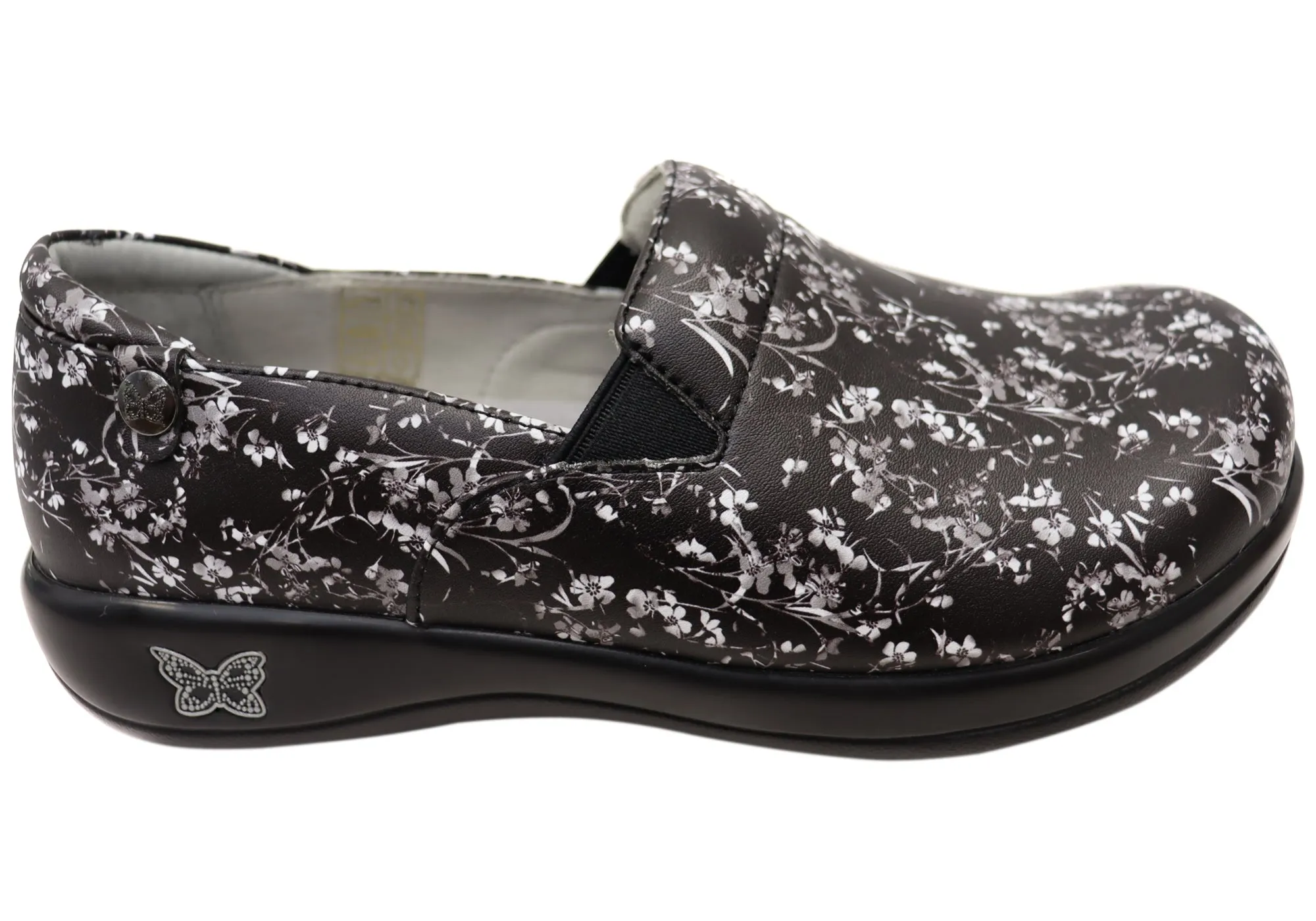 Alegria Keli Womens Leather Comfortable Slip On Shoes Dry Base Calm Tone