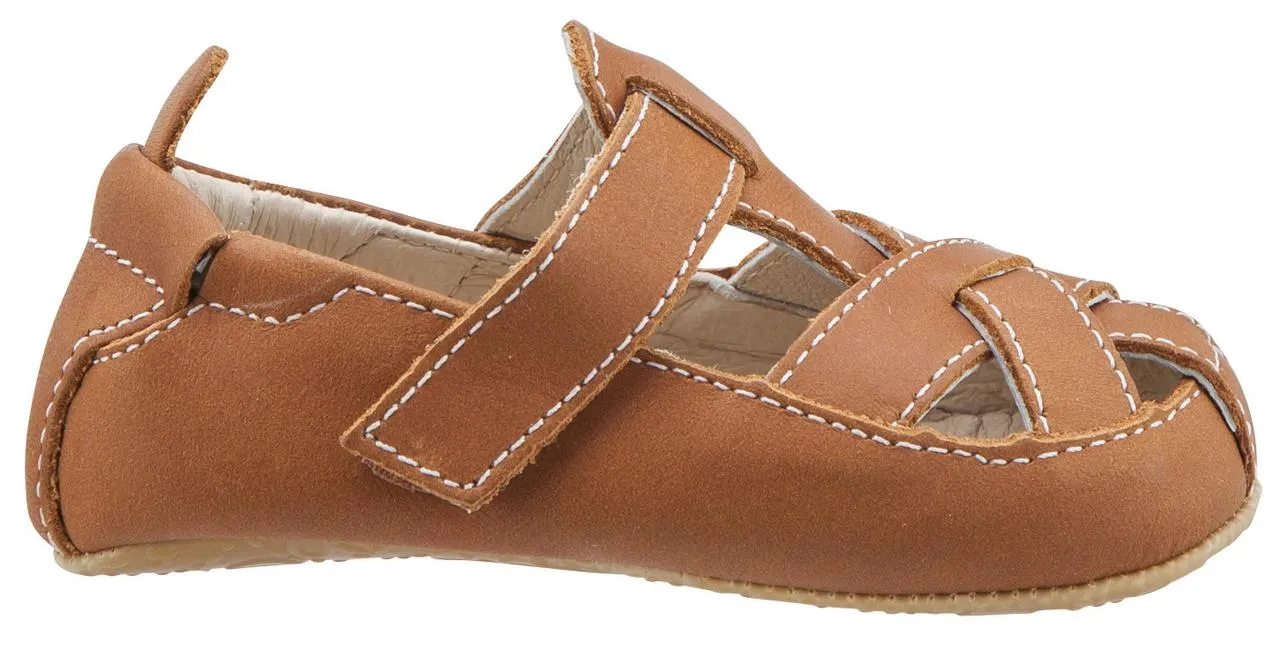 Weekend Walk Gladiator Style Old Soles Boy's and Girl's Thread Shoe Fisherman Leather Sandals, Tan