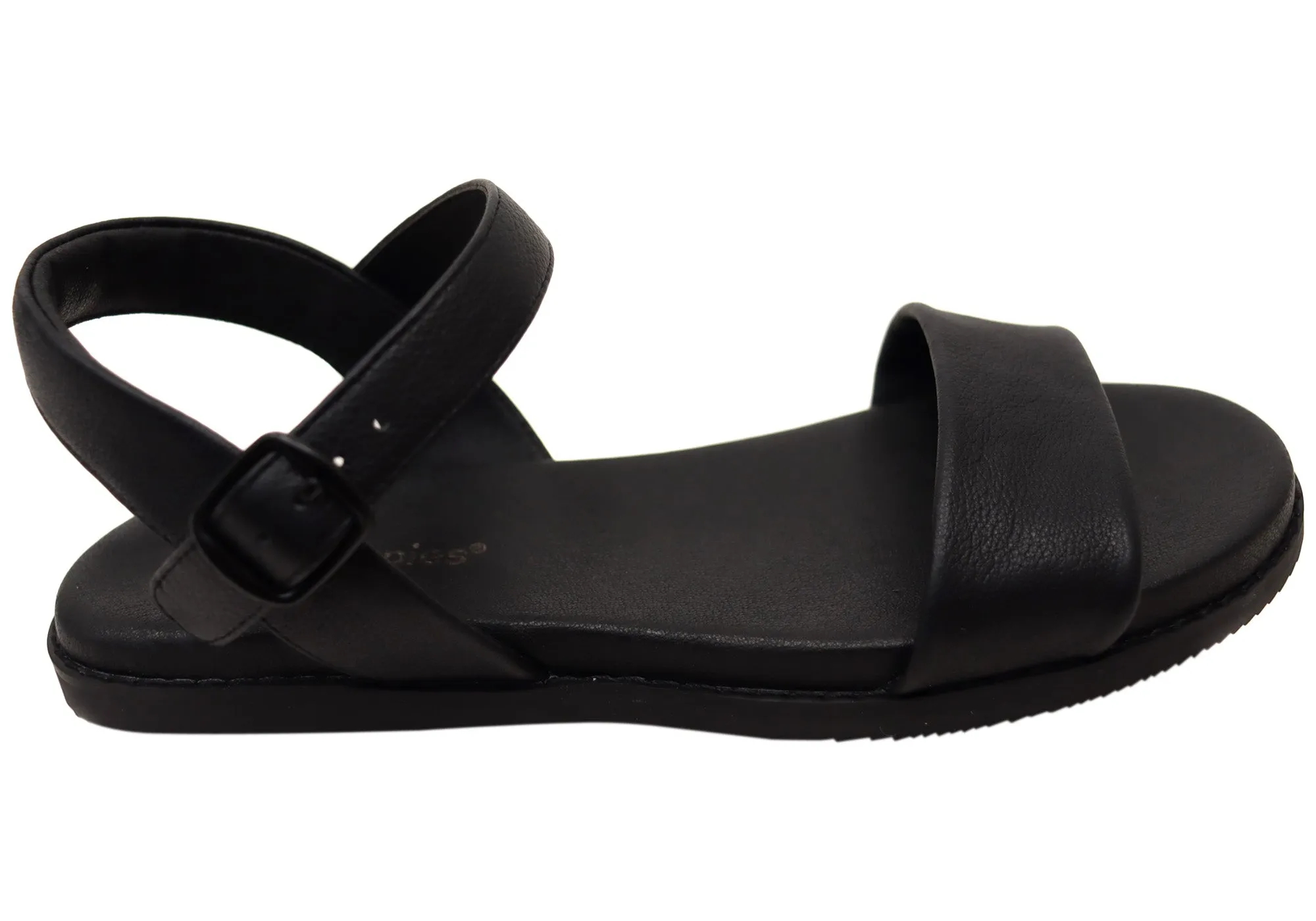 Fast Step Cushioned Footbed Hush Puppies Promise Womens Comfortable Leather Sandals
