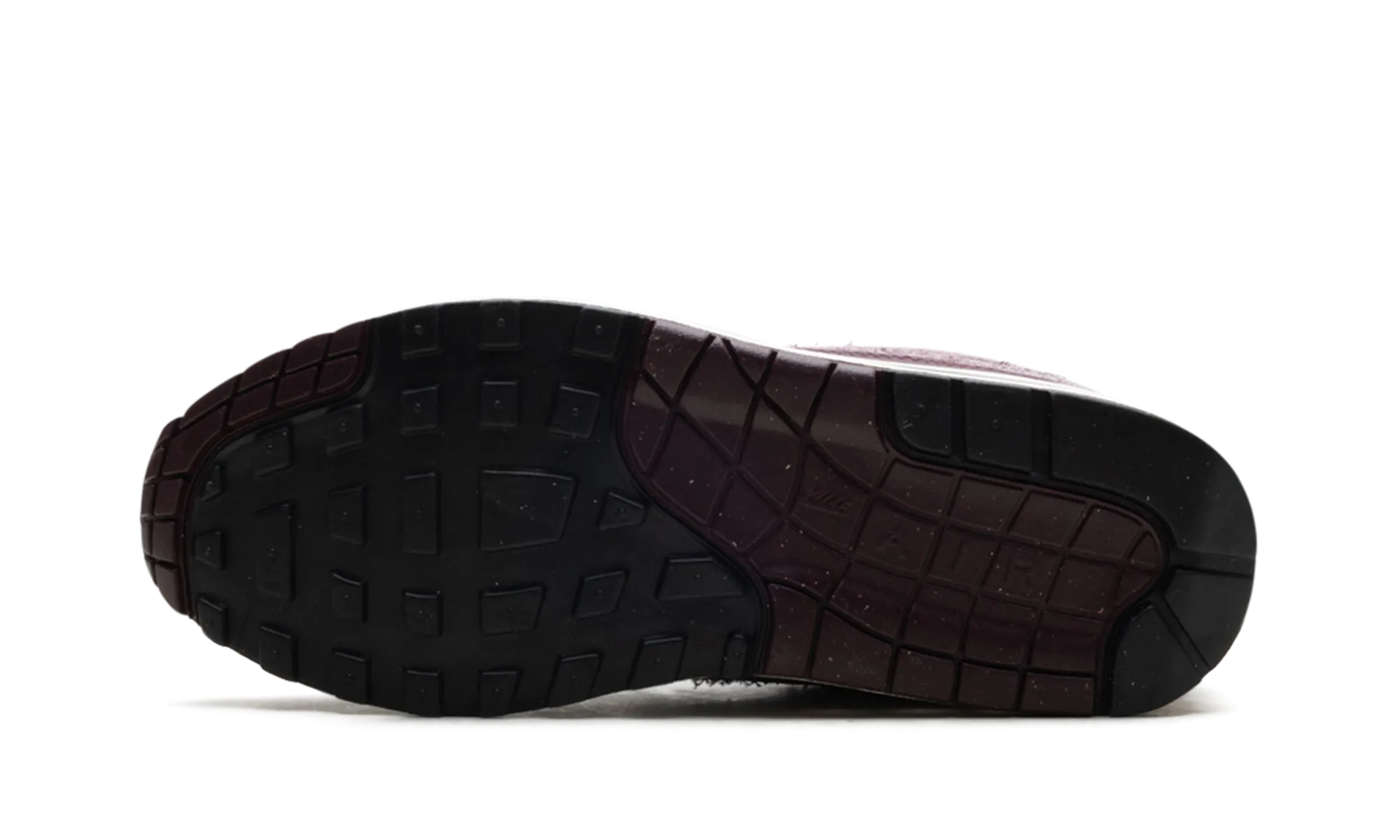 Air Max 1 ESS PRM "CEMENT GREY/BURGUNDY CRUSH" Durable Base Stretchable