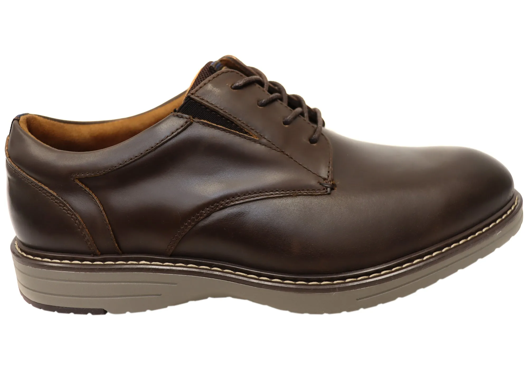 Nunn Bush By Florsheim Mens EE Extra Wide Griff Plain Toe Shoes Cross Team Work Day Style