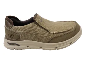 Cold Step Skechers Mens Arch Fit Vortell Rothler Comfortable Slip On Shoes