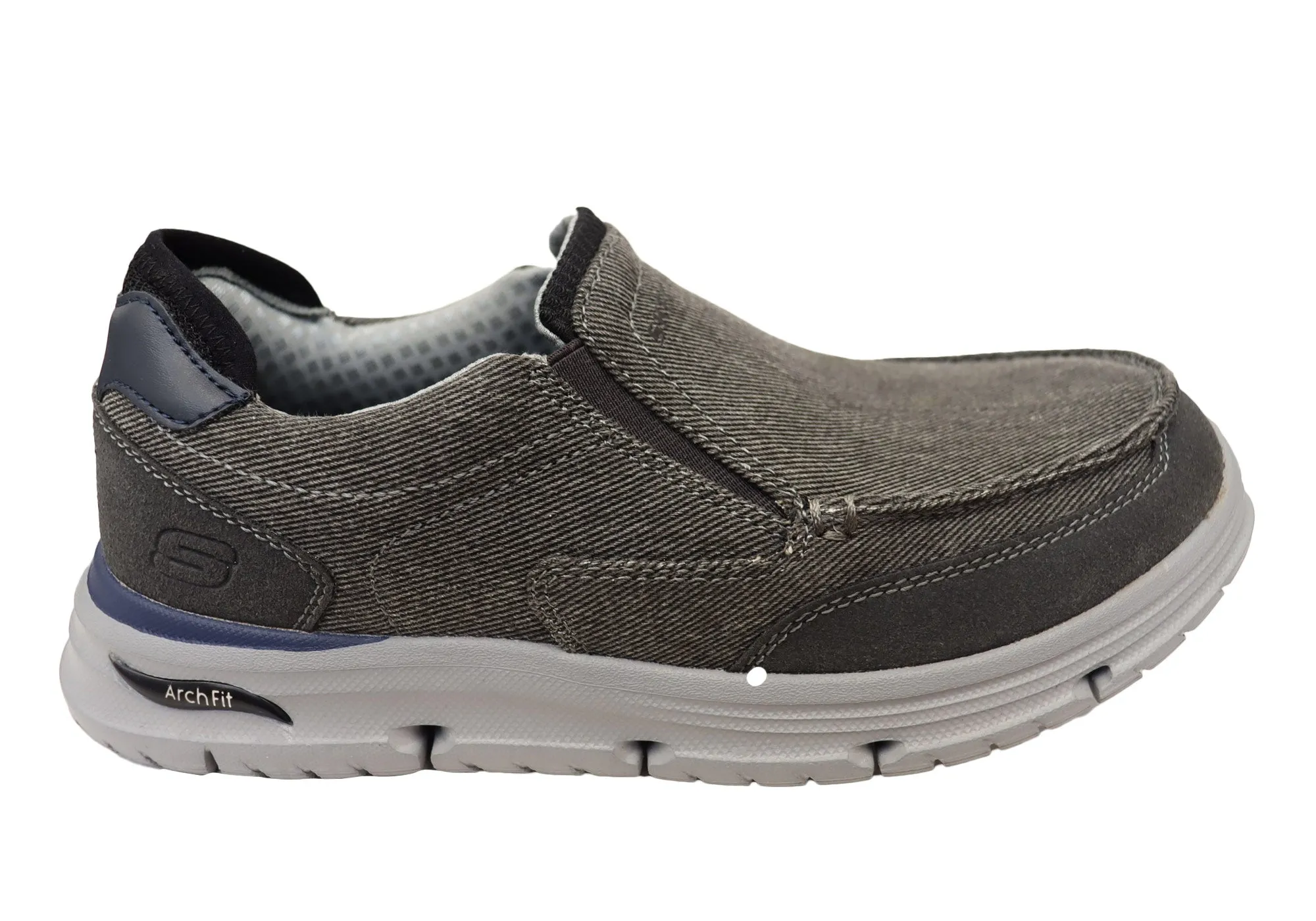 Step Control Skechers Mens Arch Fit Vortell Rothler Comfortable Slip On Shoes