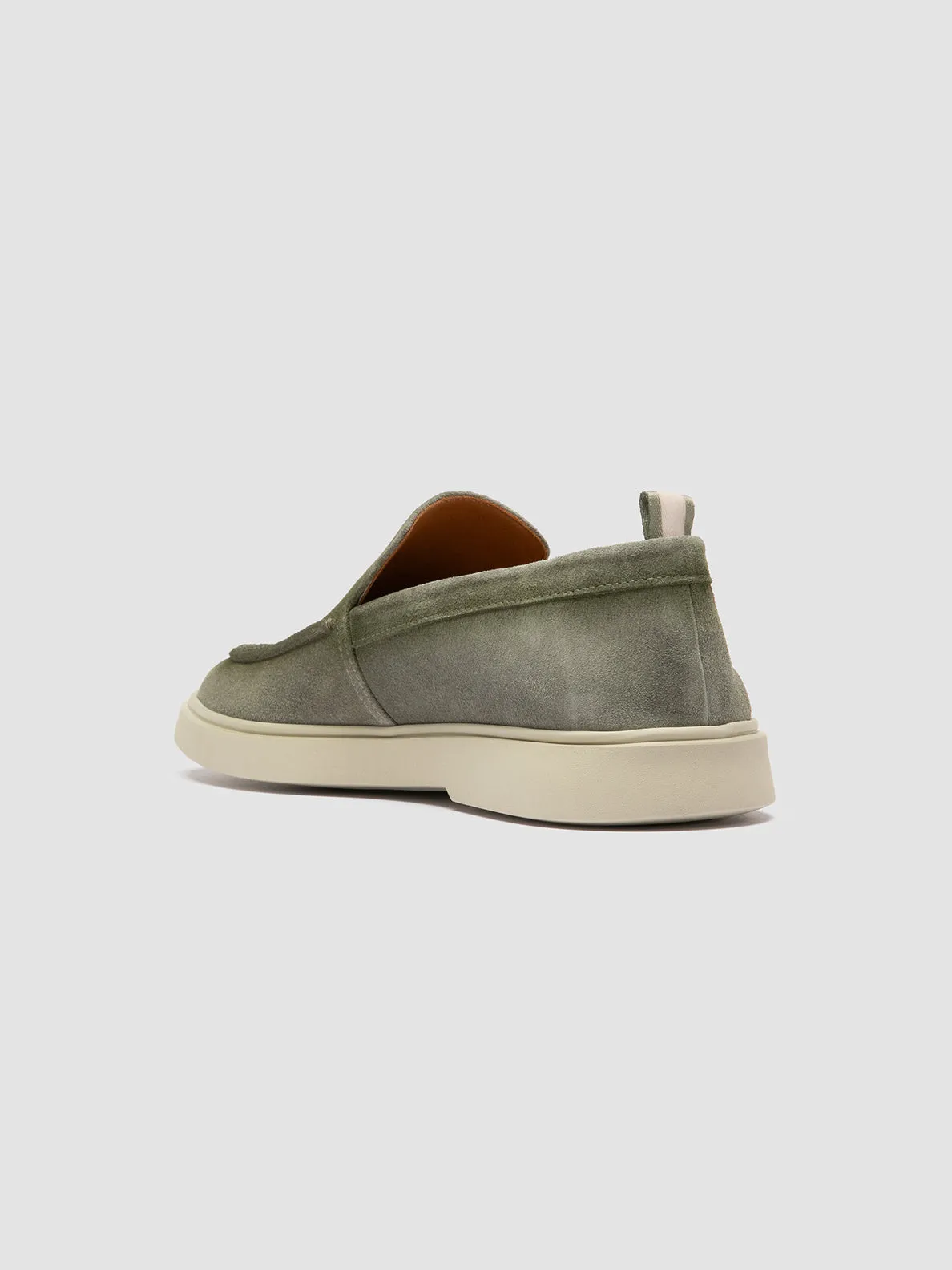BONES 002 - Green Suede Loafers Clean Style