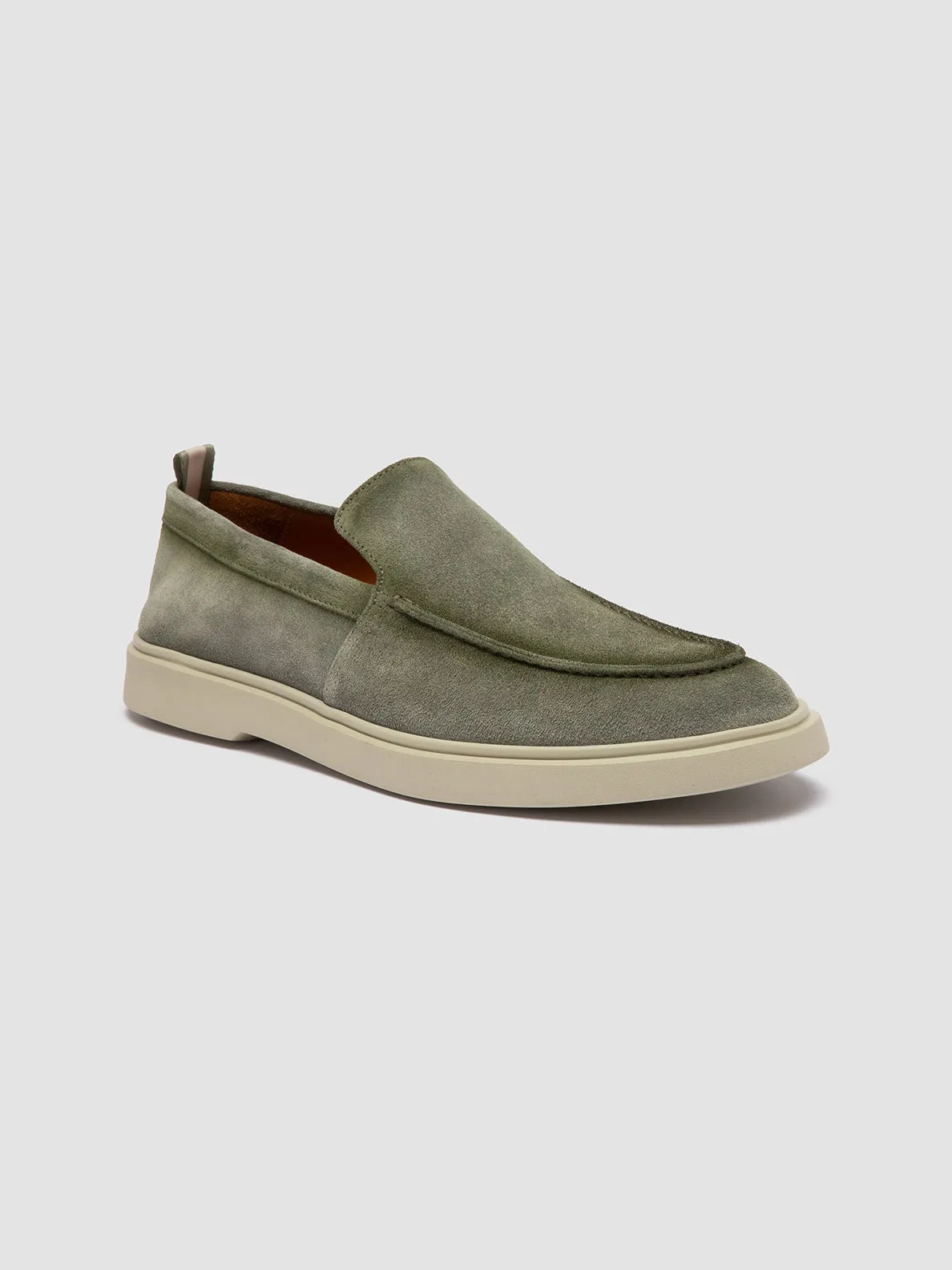 Club Jog Open Fit BONES 002 - Green Suede Loafers