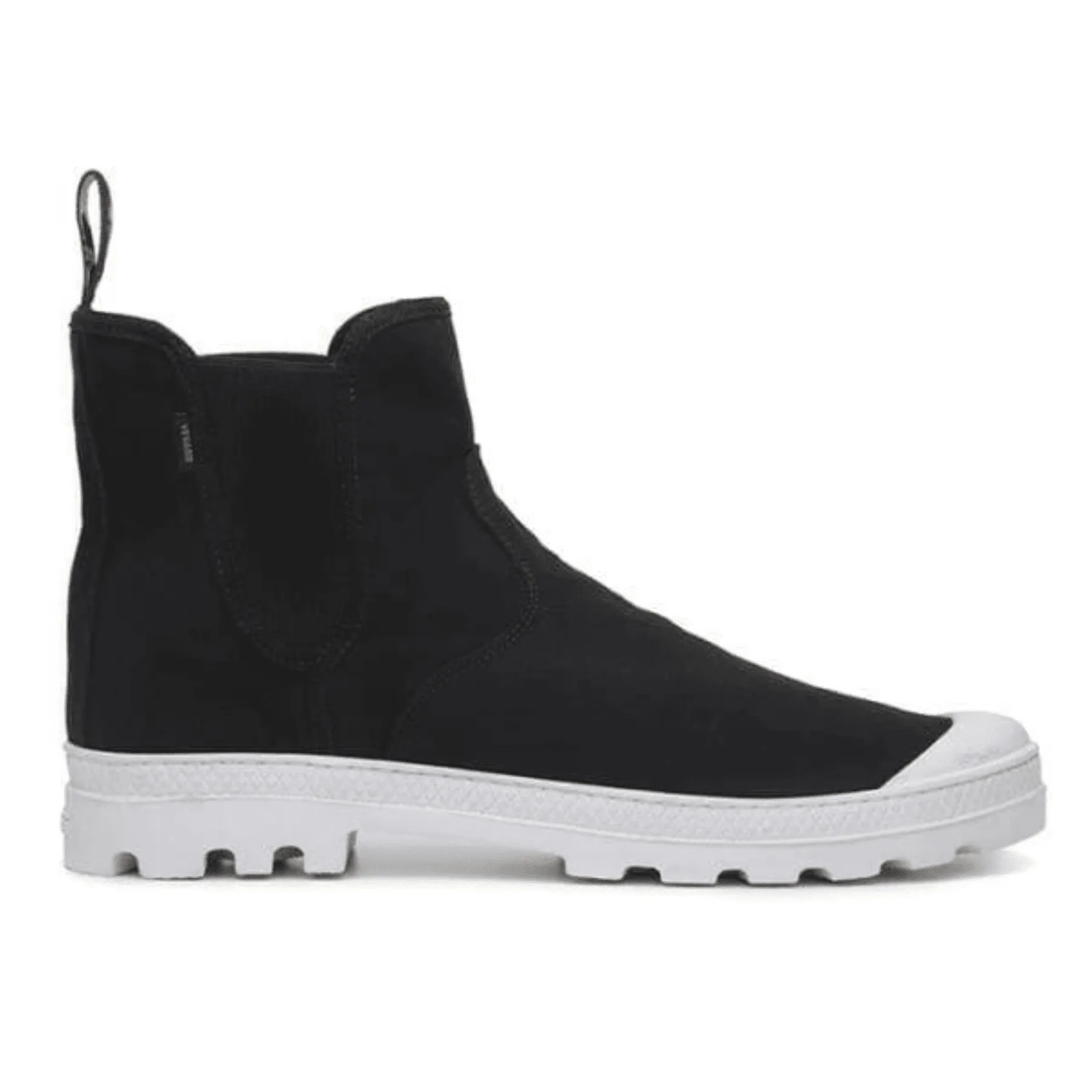 Clean Silhouette Smooth Soles 'Hammer Chelsea' vegan canvas chelsea boot by King55 - black