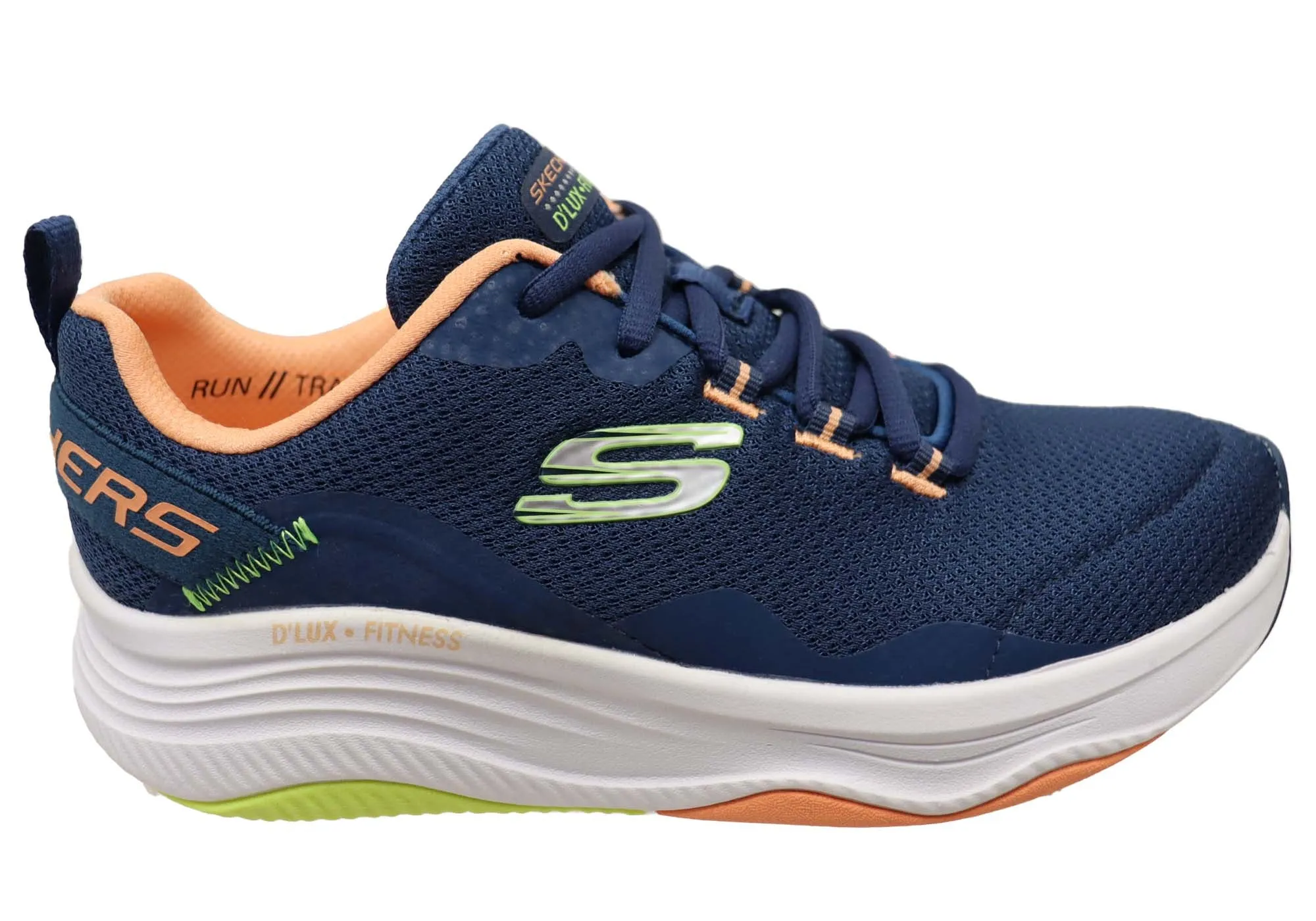 Street Ball Zip Up Skechers Womens D Lux Fitness Comfortable Memory Foam Shoes