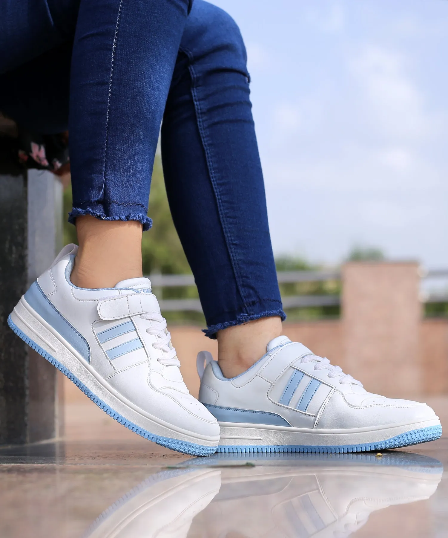 Bacca Bucci PHOENIX Low-Top Fashion Women's Sneakers with Hook & Loop Closure Cushioned Insole Satin Glow