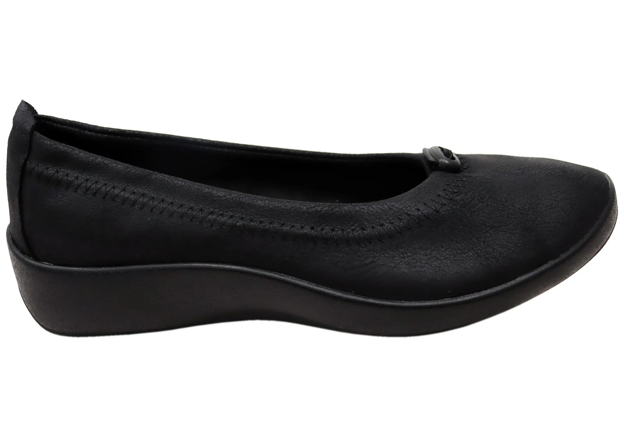 Enhanced grip Reinforced Seams Scholl Orthaheel Womens Comfortable Kaylee Slip On Ballet Flat Shoes