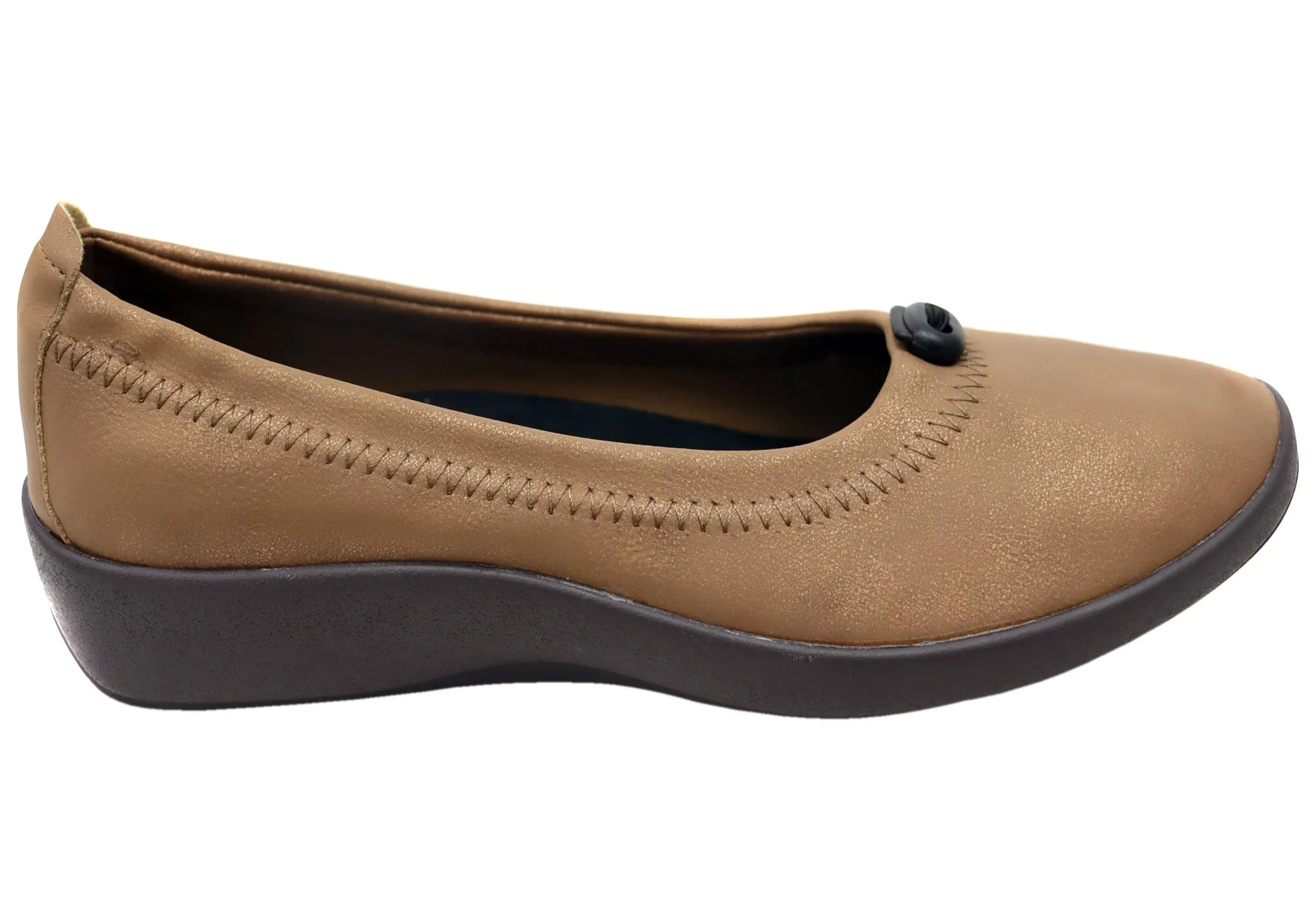 Stretch Fabric Weekend Trip Scholl Orthaheel Womens Comfortable Kaylee Slip On Ballet Flat Shoes