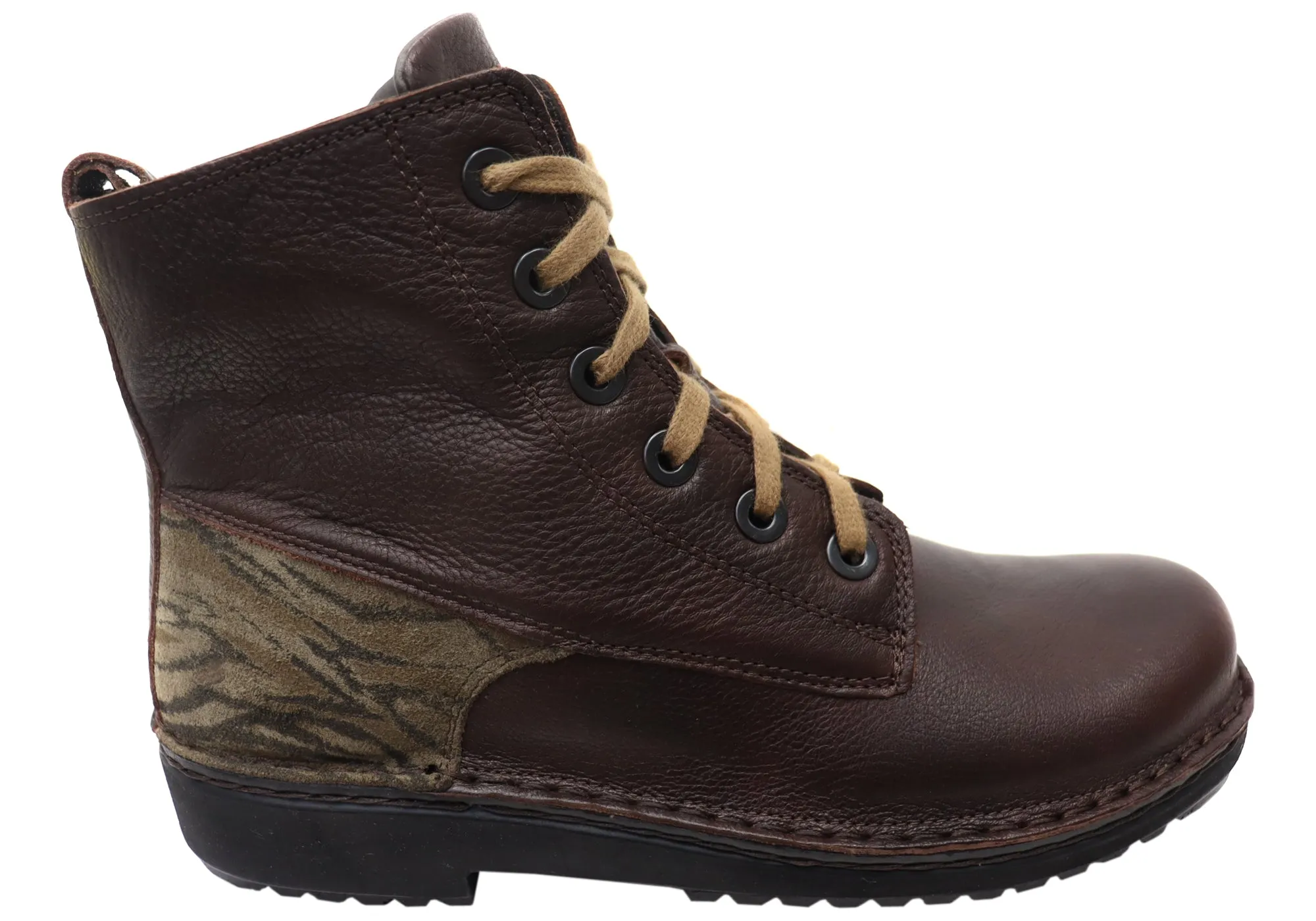 Naot Claudia Womens Leather Comfortable Supportive Lace Up Boots Insulated Rural Traveler Pointed Toe