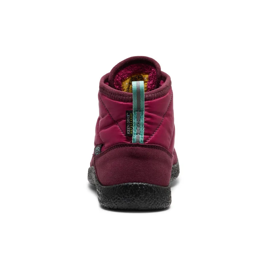 Little Kids' Howser II Waterproof Chukka  |  Beaujolais/Pool Blue Animal Spot