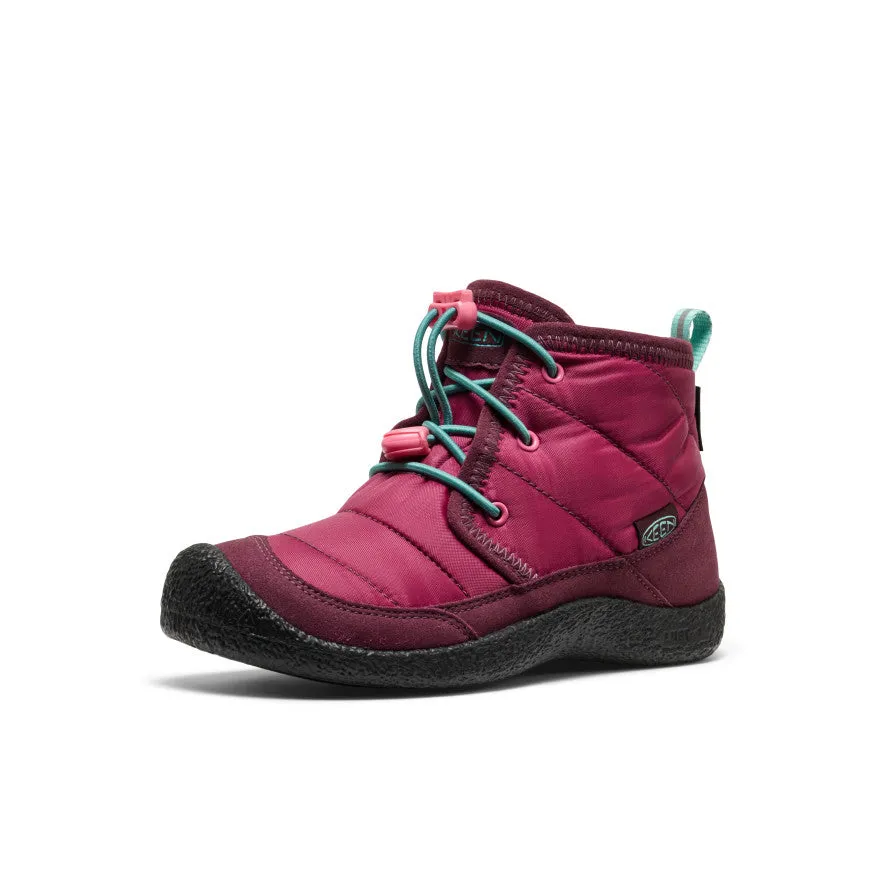 Neutral Colors Little Kids' Howser II Waterproof Chukka  |  Beaujolais/Pool Blue