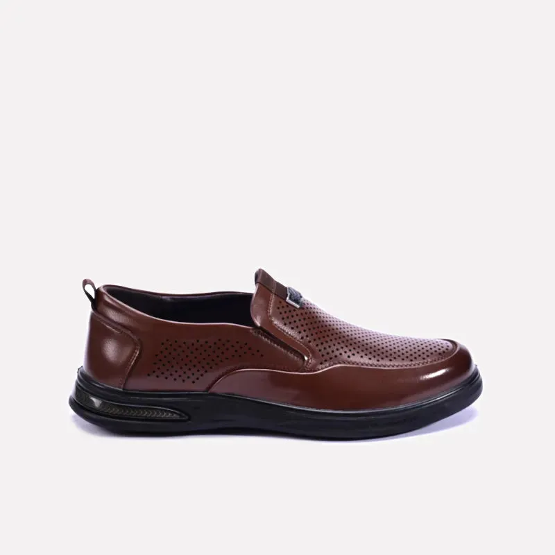 Callum Brown Perforated Slip On Casual Shoes 0160469 Foot Freedom Natural Feel