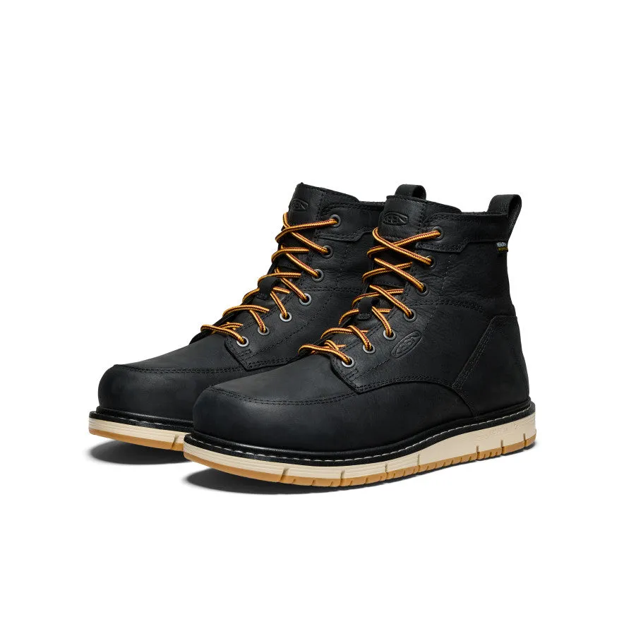 Seamless Comfort Winter Walker Men's San Jose 6" Waterproof Boot (Aluminum Toe)  |  Black/Gum