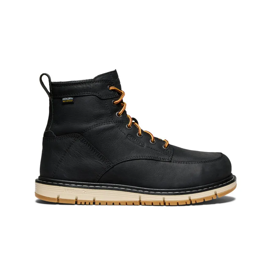 Casual Look Shock Absorbing Active Nomad Men's San Jose 6" Waterproof Boot (Aluminum Toe)  |  Black/Gum
