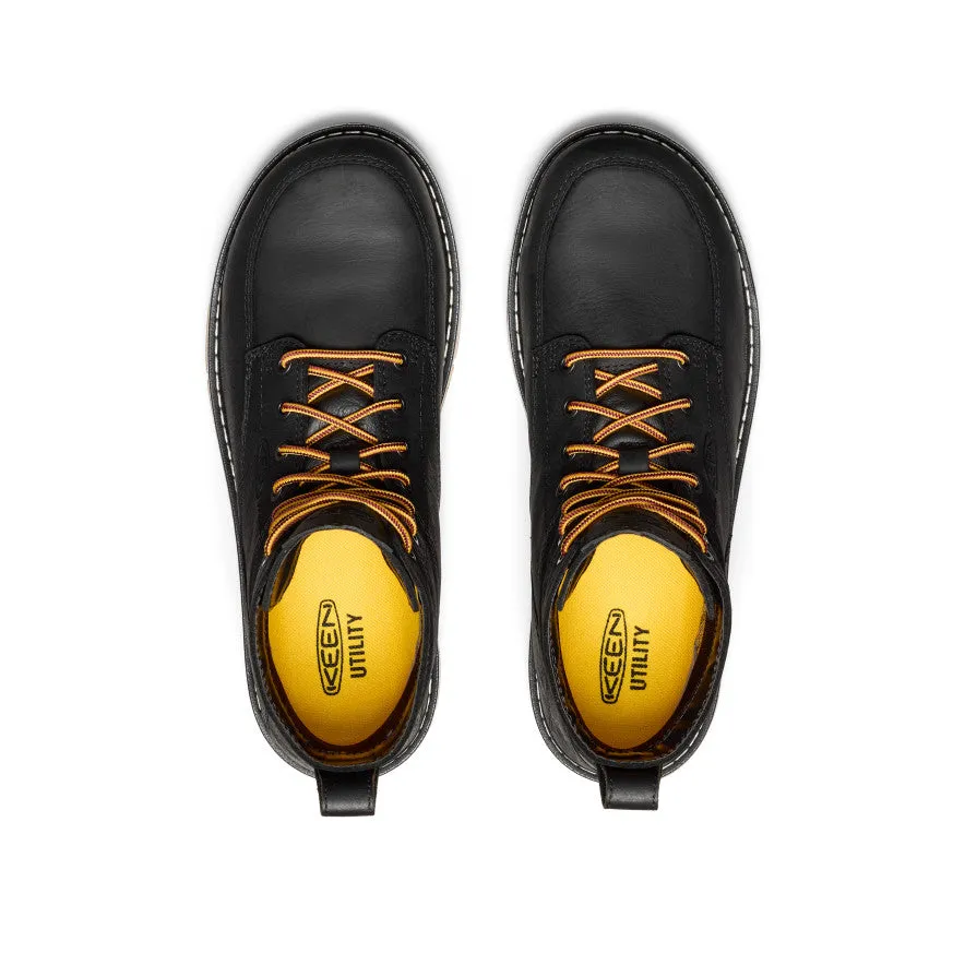 Low Top Men's San Jose 6" Waterproof Boot (Aluminum Toe)  |  Black/Gum
