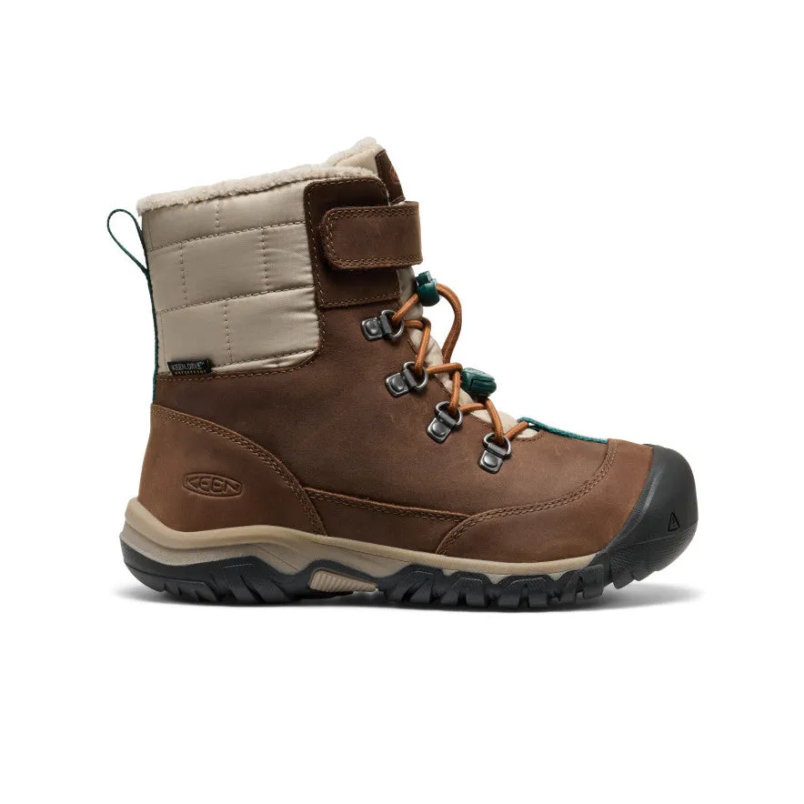Big Kids' Kanibou Waterproof Winter Boot  |  Dark Earth/Roasted Pecan Waterproof Cold Climate