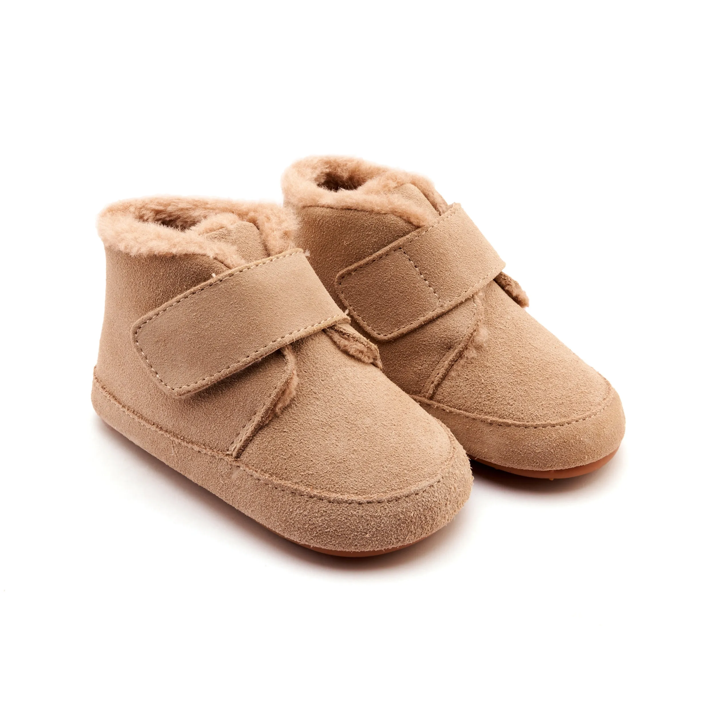 Old Soles Boy's and Girl's Shloofy Casual Shoes - Sand Suede Breathable