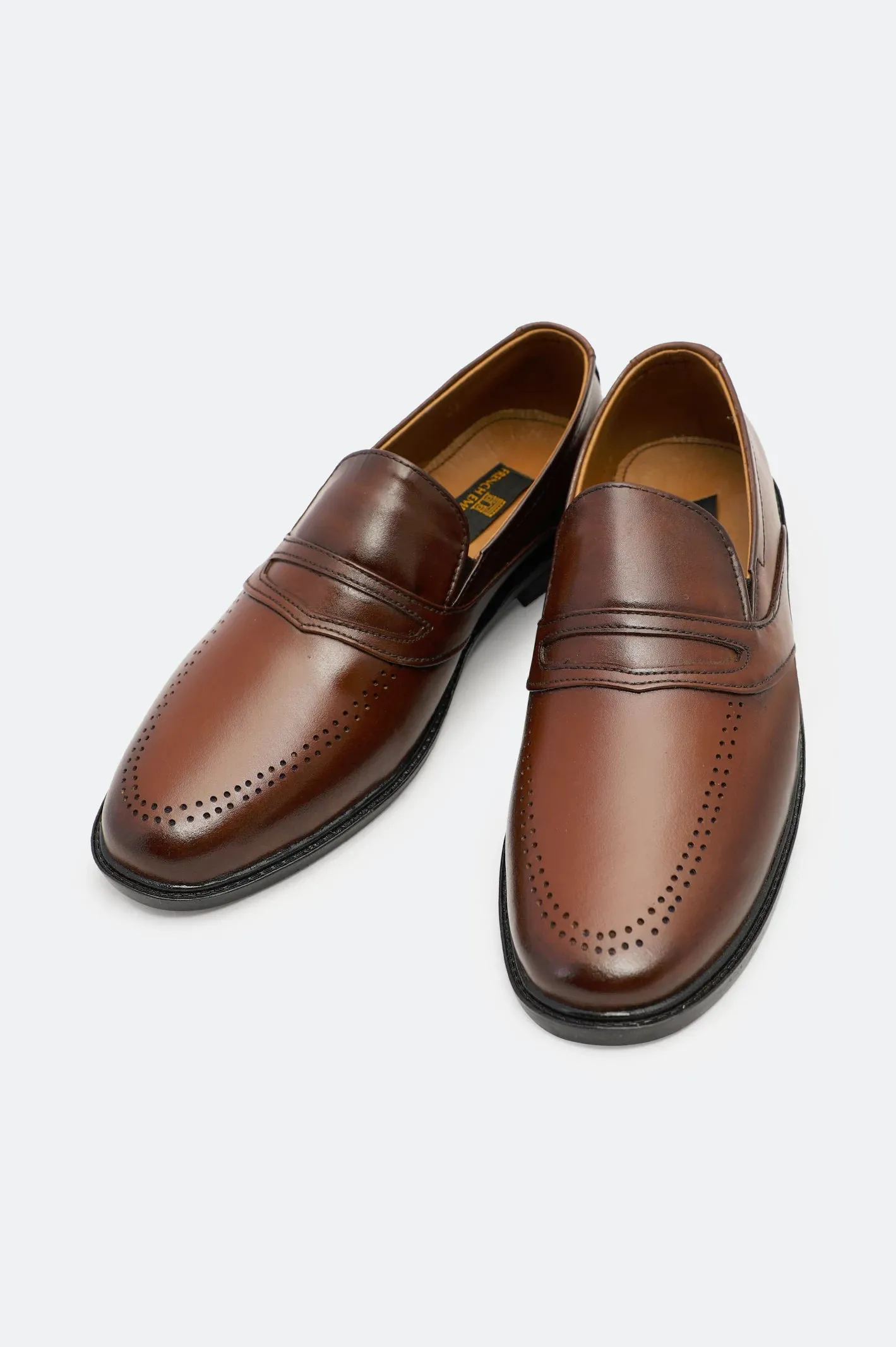 Calm Routine Classic Feel Brown Slip On Formal Moccassins Shoes