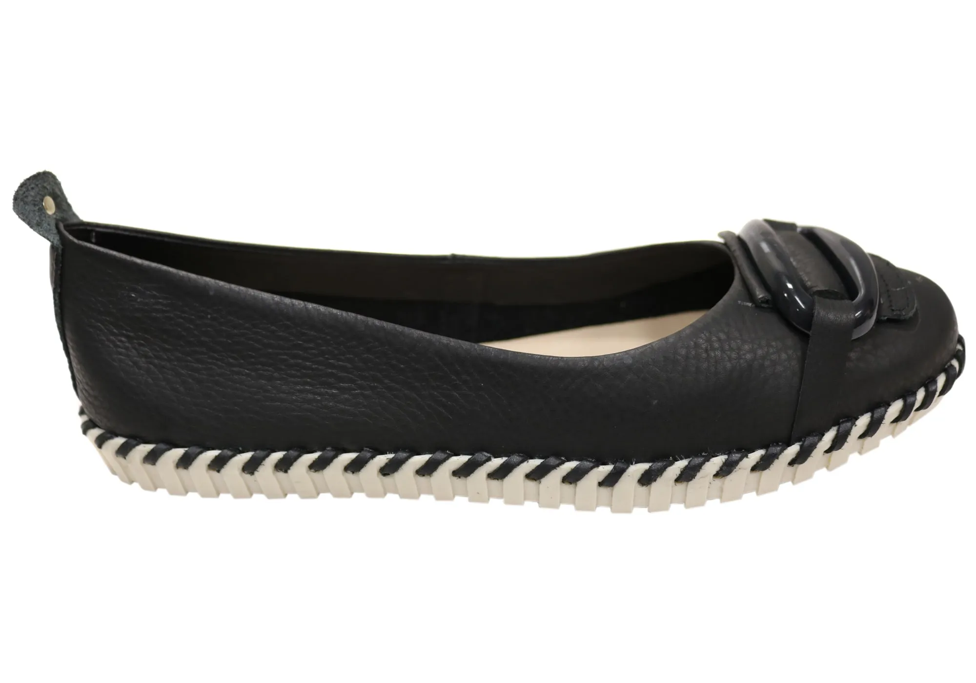 All Season Bottero Lilliana Womens Comfortable Leather Flats Shoes Made In Brazil