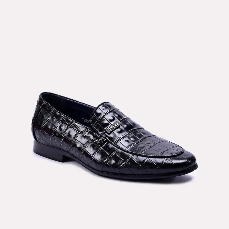 Dominic Black Crocodile Formal Loafers 0111064 Essential Layer
