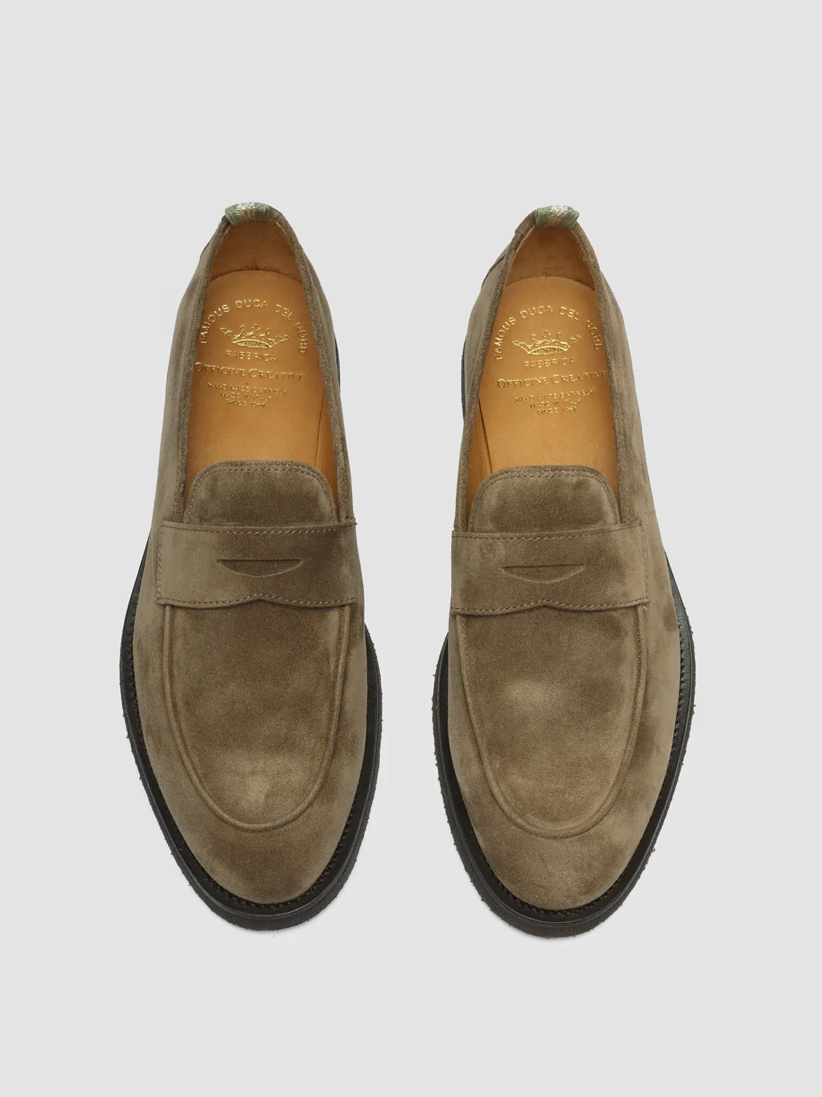 City Step OPERA FLEXI 101 - Taupe Suede Penny Loafers